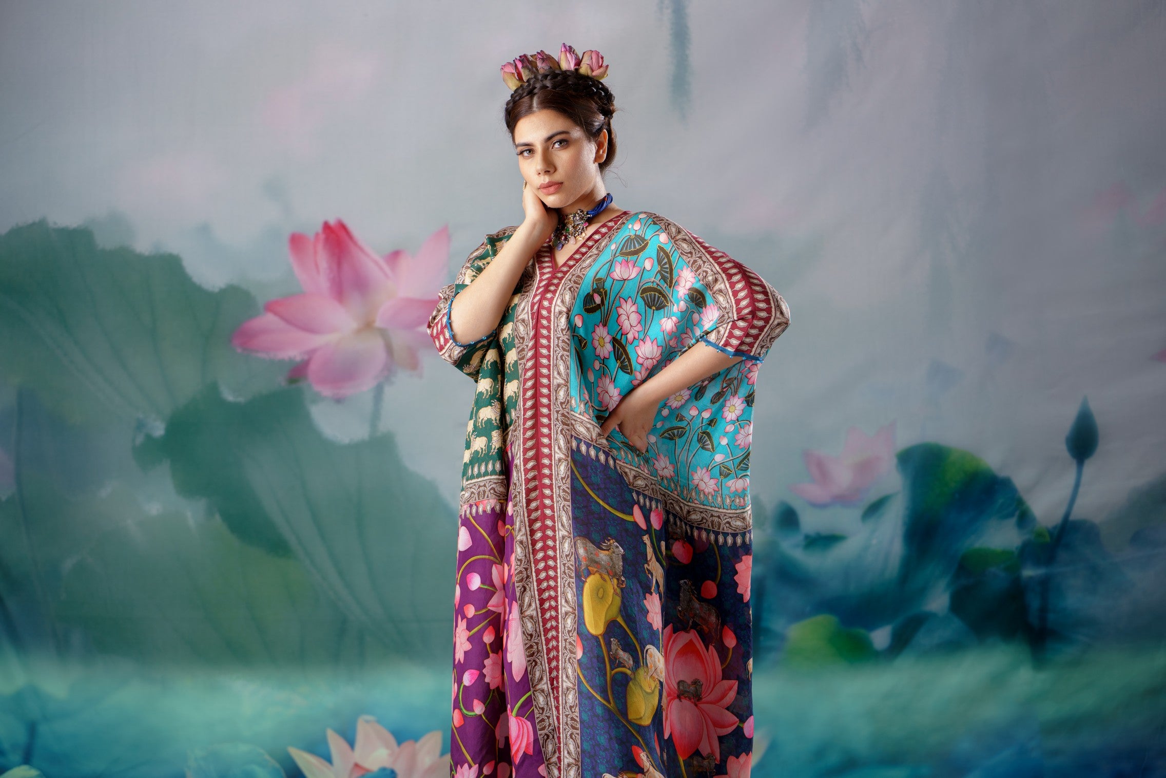 Pichwai : Majida - Jade Purple