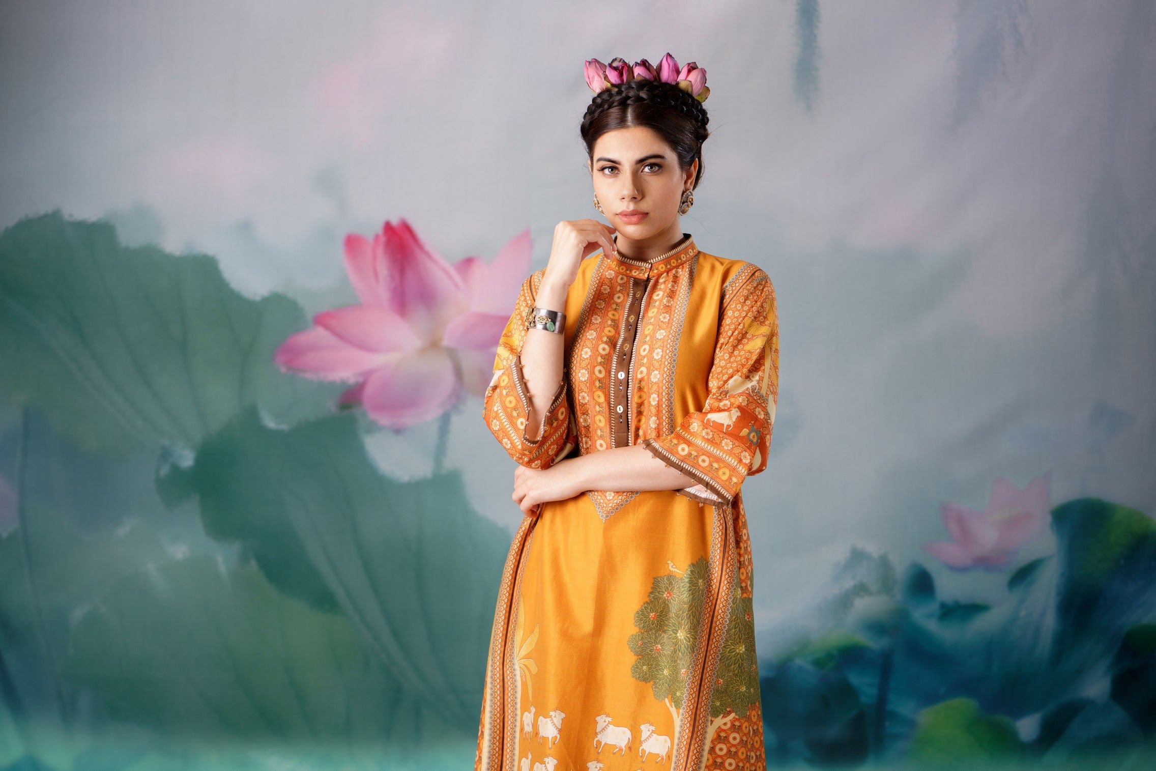 Pichwai : Ghazala - Mustard