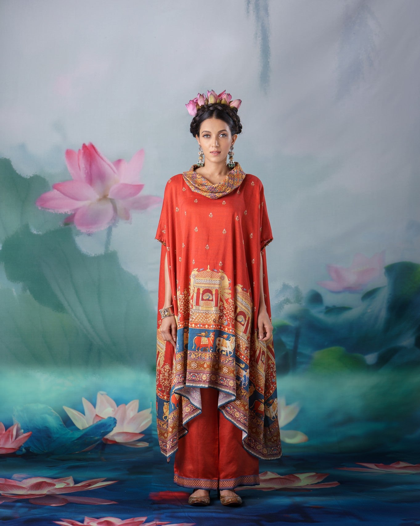 Pichwai : Lavanya - Rouge