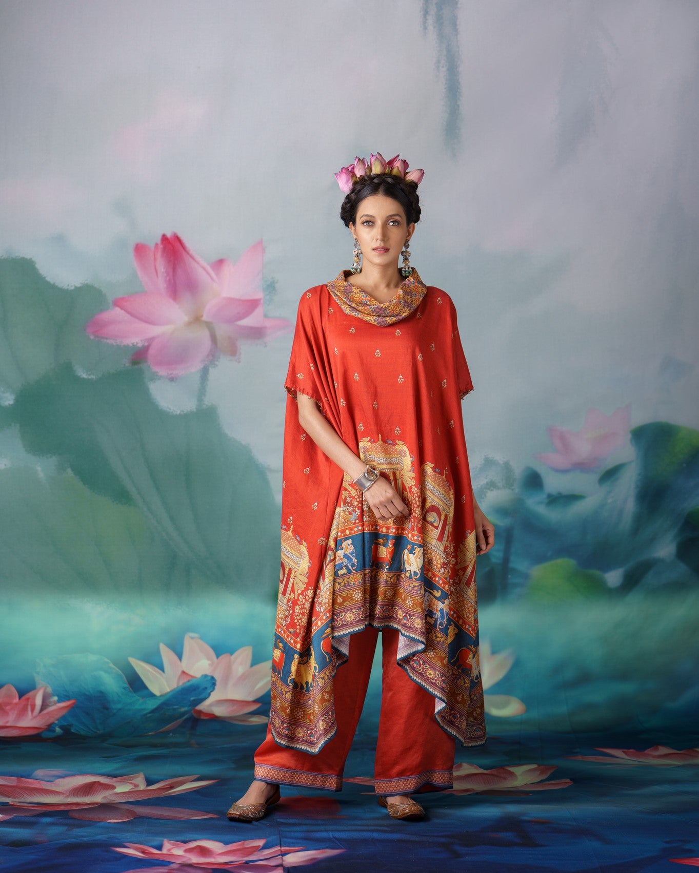 Pichwai : Lavanya - Rouge