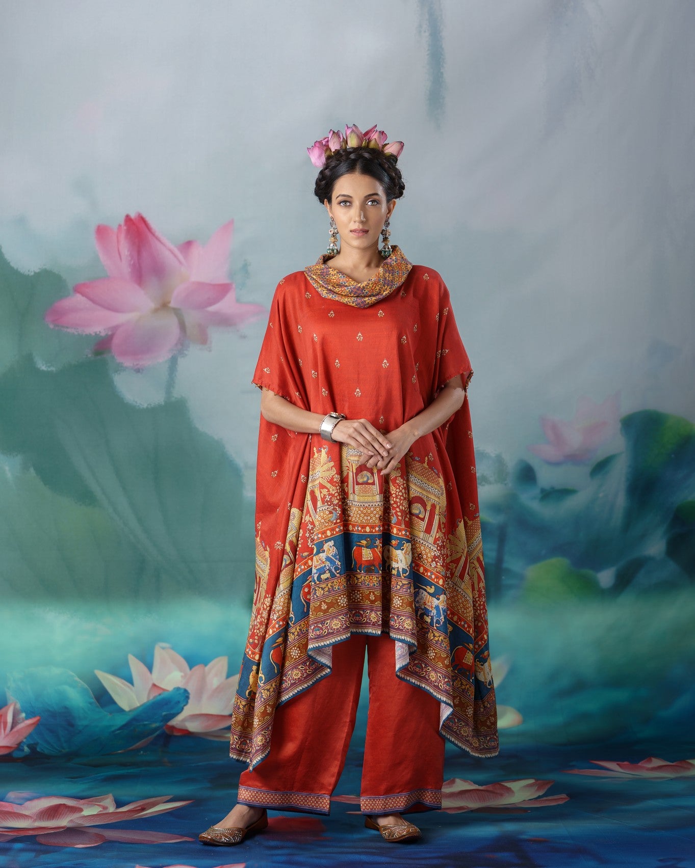 Pichwai : Lavanya - Rouge
