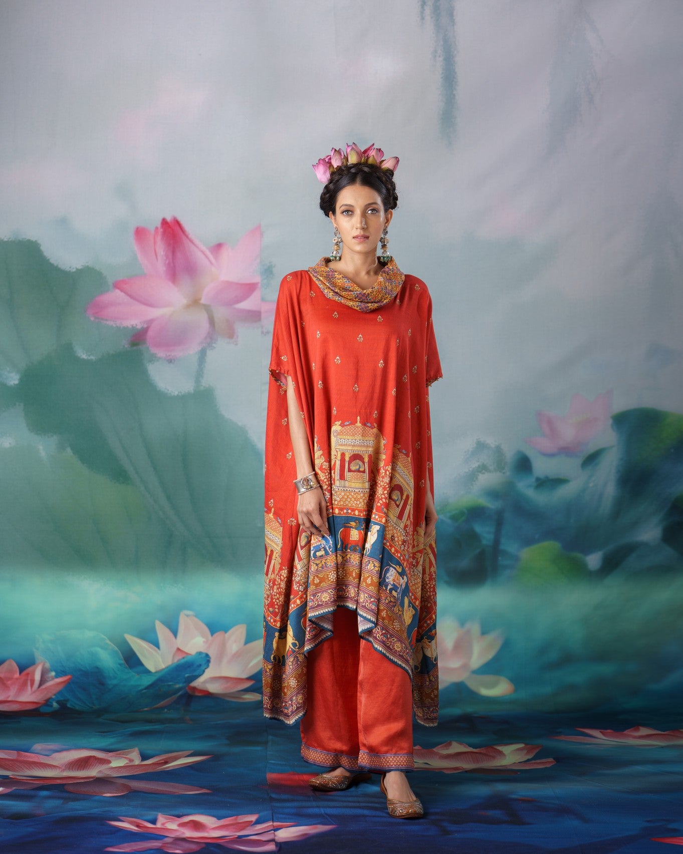 Pichwai : Lavanya - Rouge