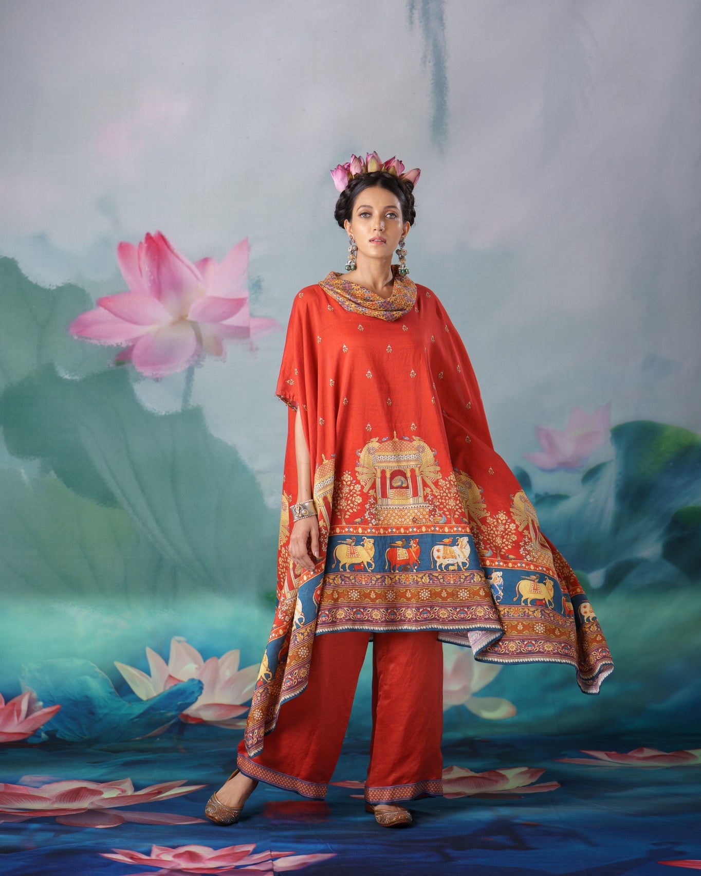 Pichwai : Lavanya - Rouge