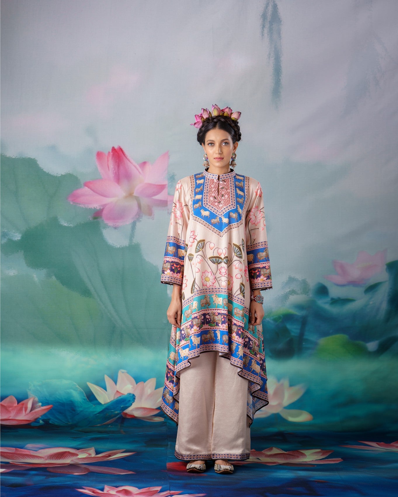 Pichwai : Navya - Beige