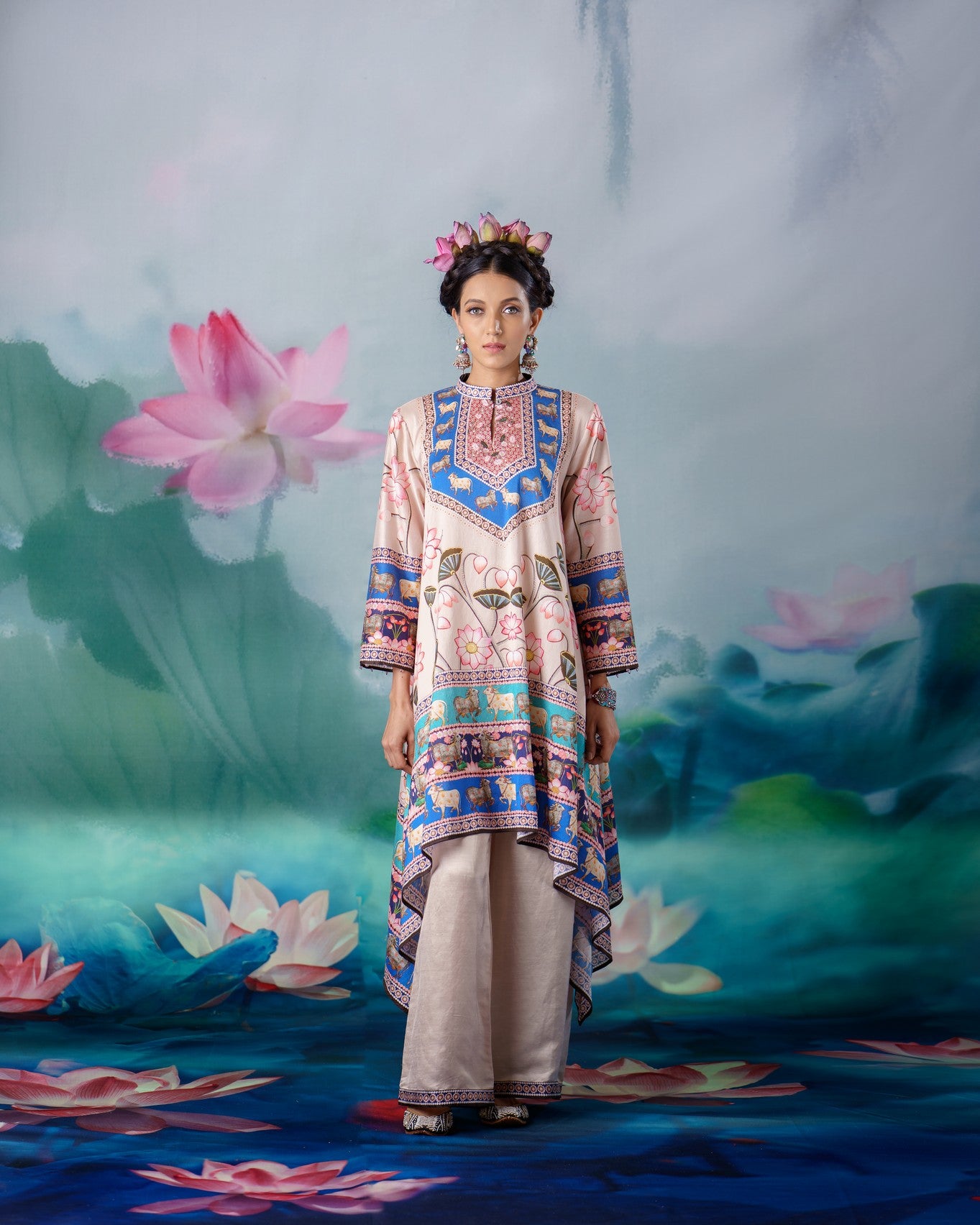 Pichwai : Navya - Beige