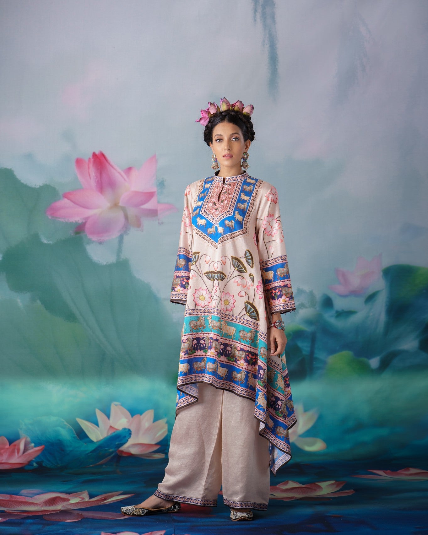 Pichwai : Navya - Beige