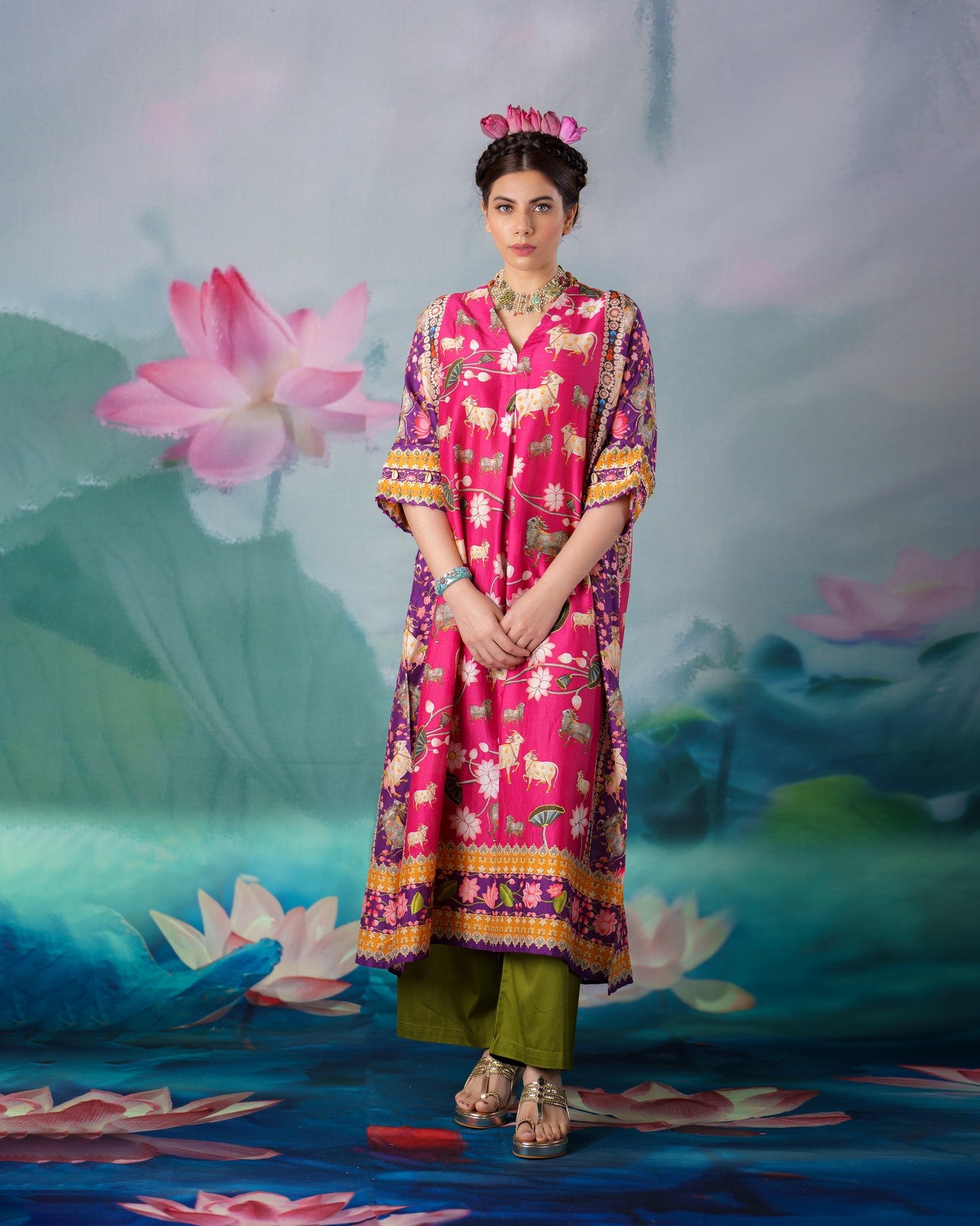 Pichwai : Banera - Fuchsia