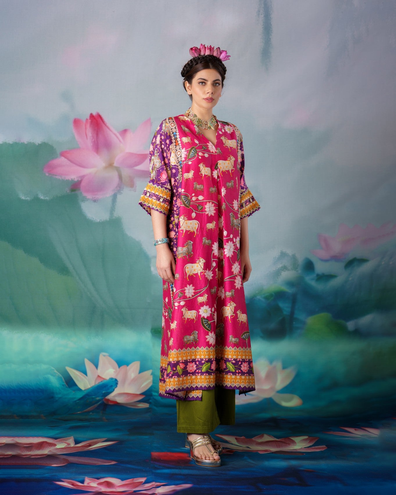 Pichwai : Banera - Fuchsia