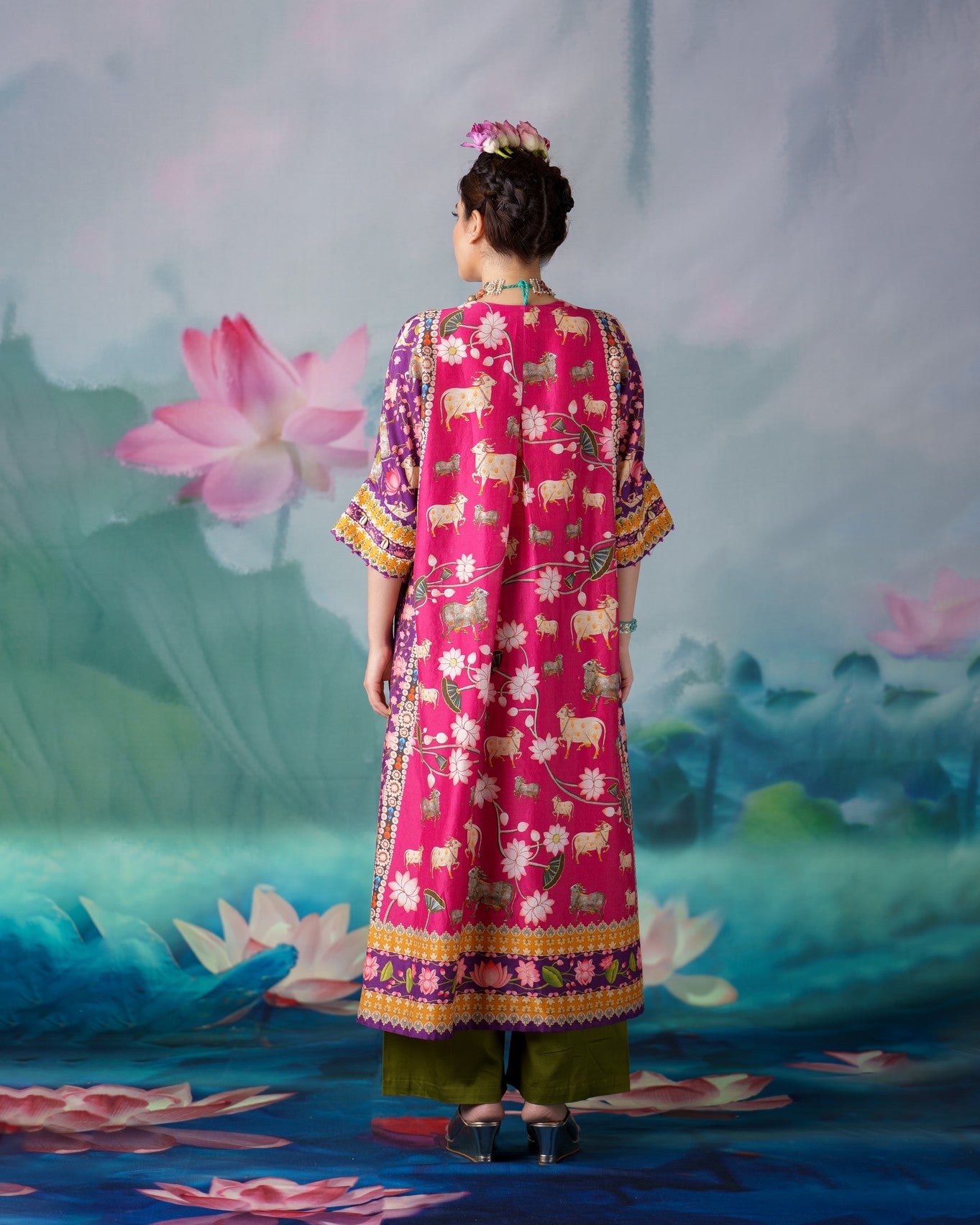 Pichwai : Banera - Fuchsia
