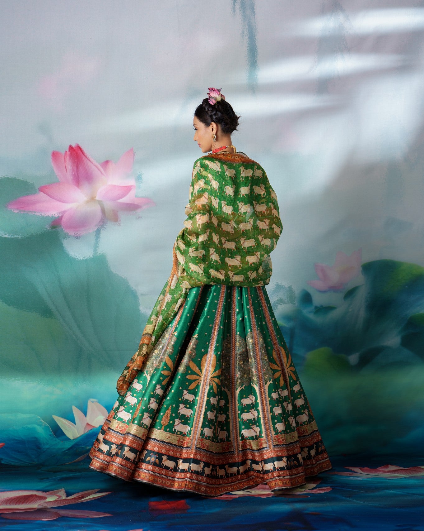Pichwai : Leela - Emerald