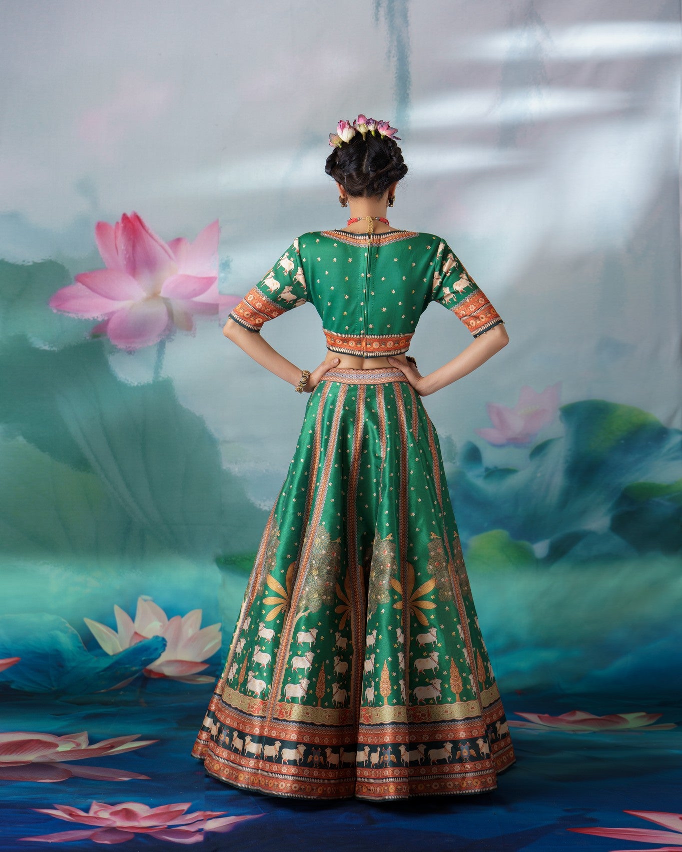 Pichwai : Leela - Emerald