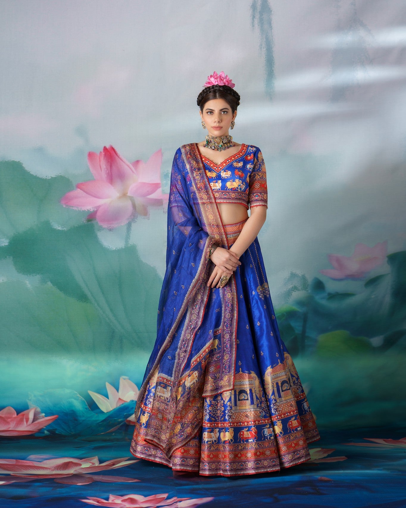 Pichwai : Leela - Blue