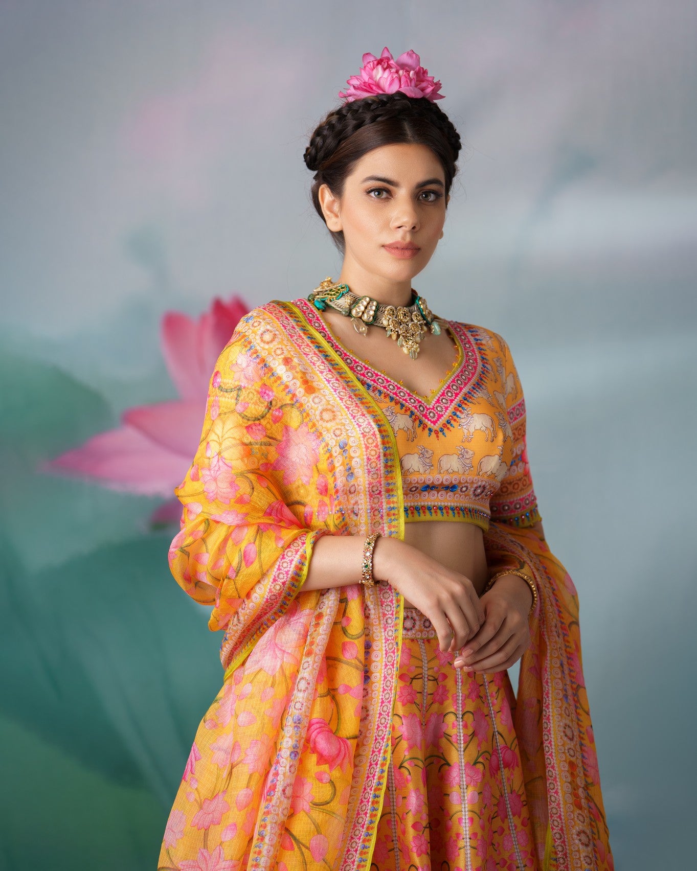 Pichwai : Leela - Mustard