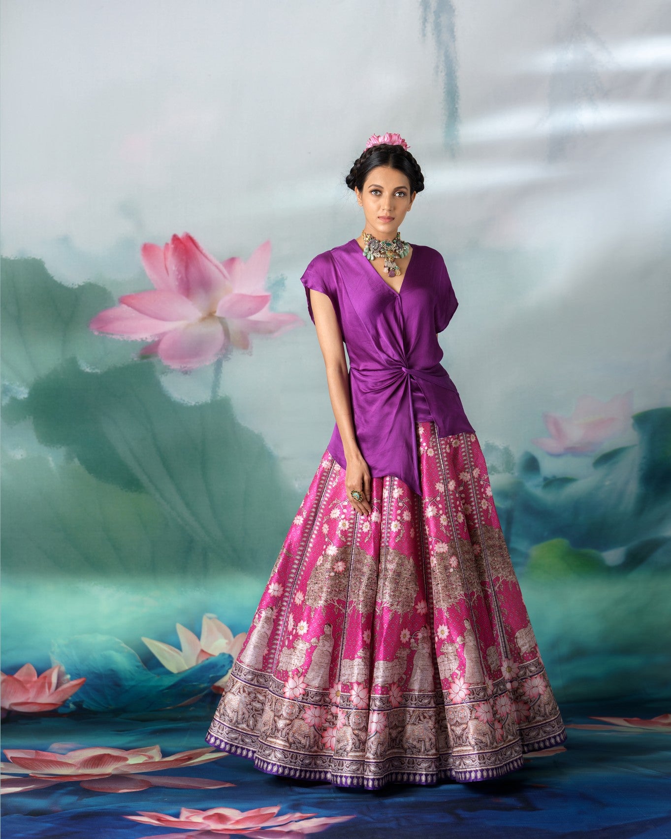 Pichwai : Diksha Leela - Purple/Majenta