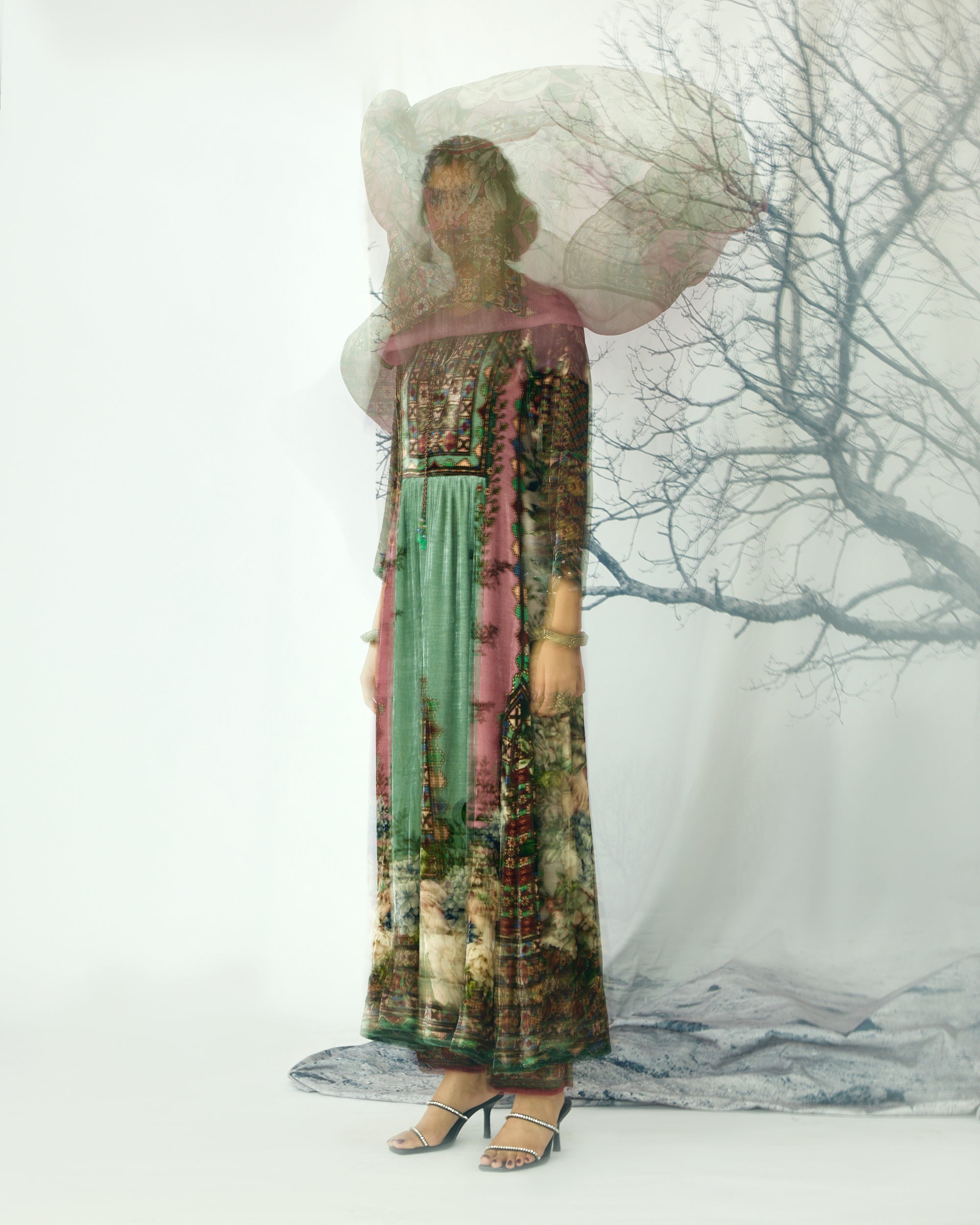 Notting Hill : Anisha - Sage/Dusty Rose