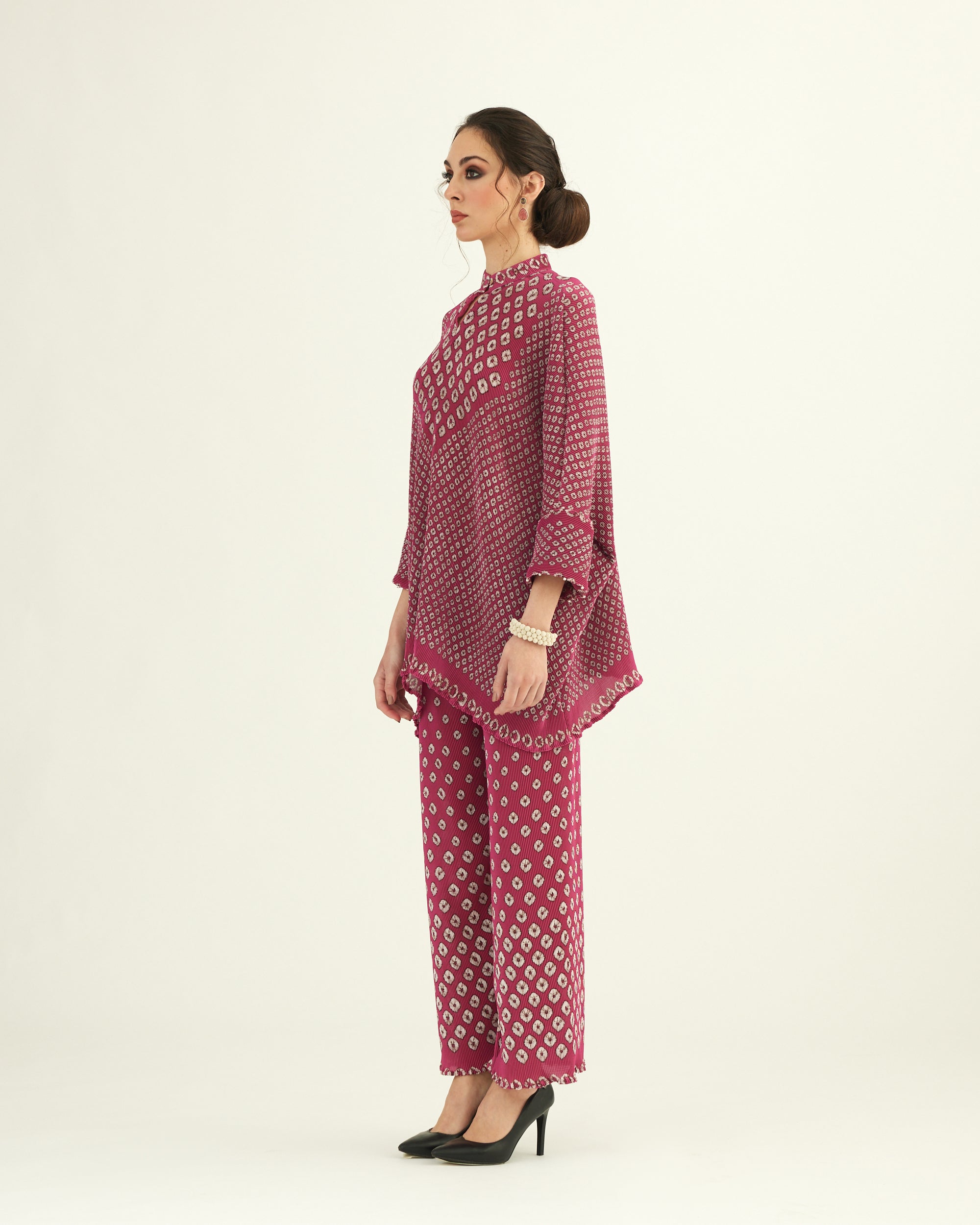 Dibbia Plisse : Chanel Fuchsia (2pc Set)