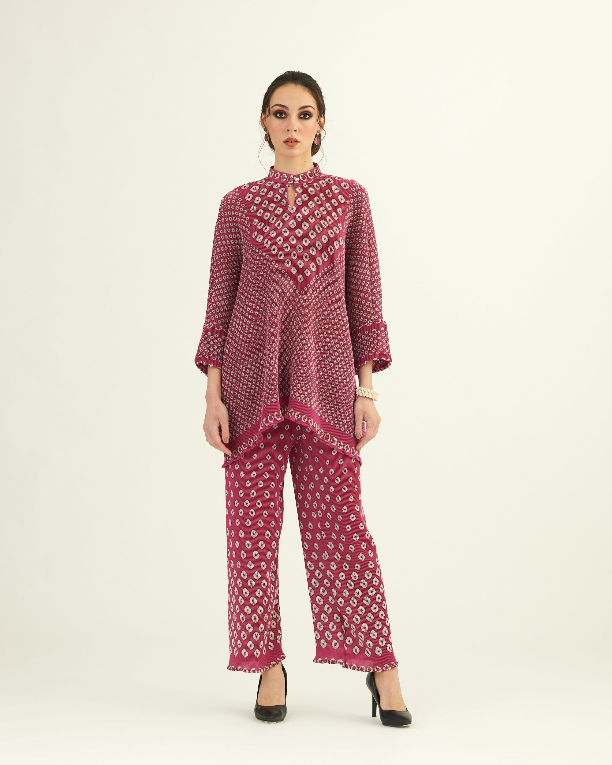 Dibbia Plisse : Chanel Fuchsia (2pc Set)