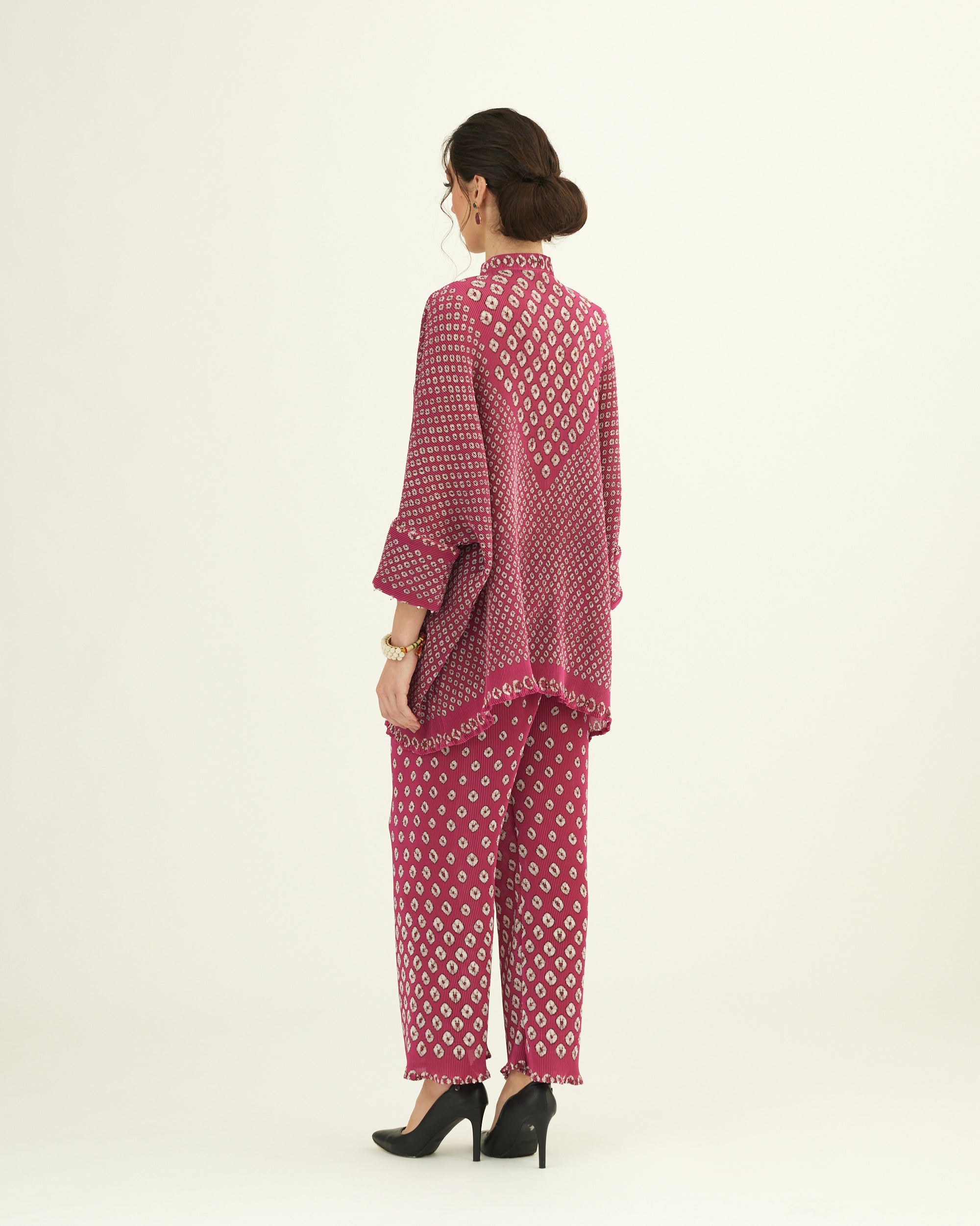 Dibbia Plisse : Chanel Fuchsia (2pc Set)