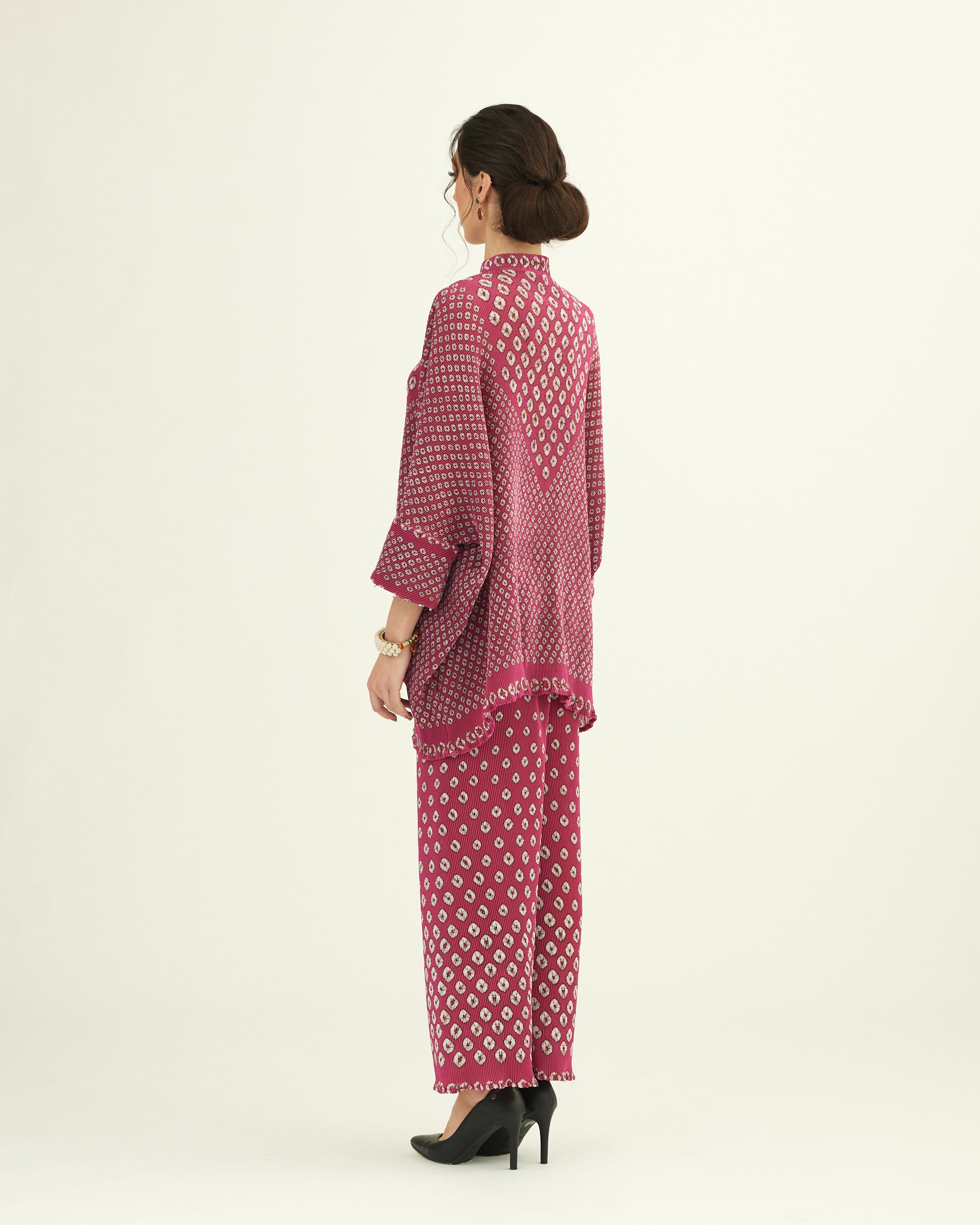 Dibbia Plisse : Chanel Fuchsia (2pc Set)