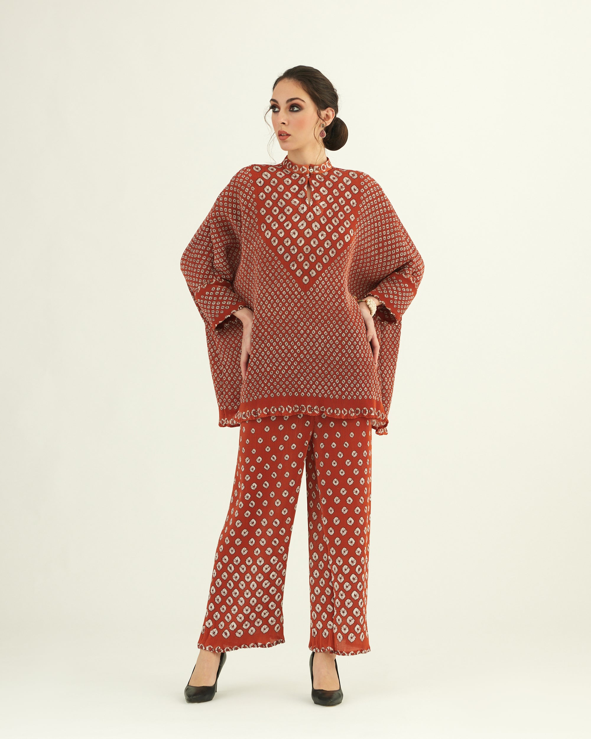 Dibbia Plisse : Chanel Rust (2pc Set)