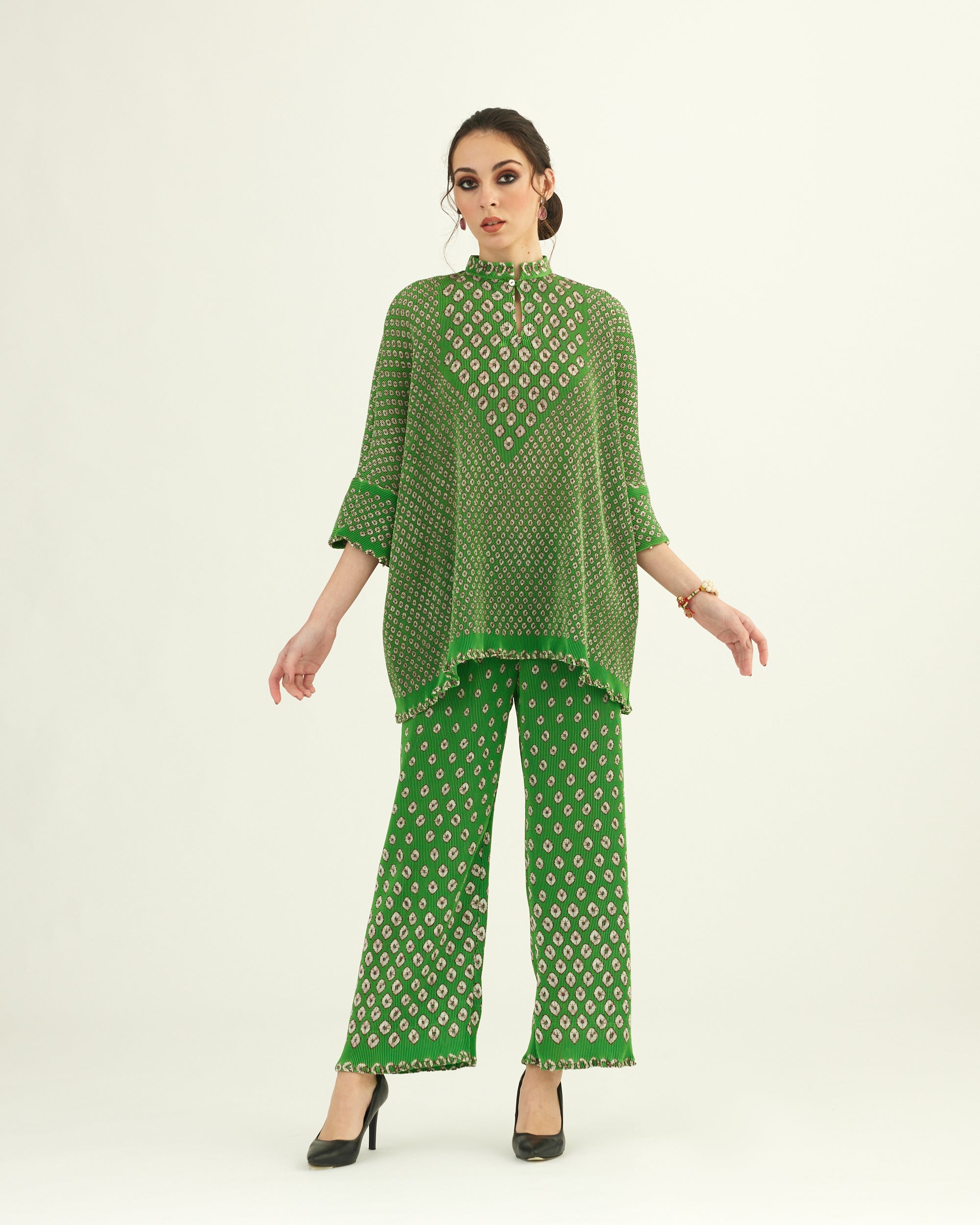 Dibbia Plisse : Chanel Lime (2pc Set)