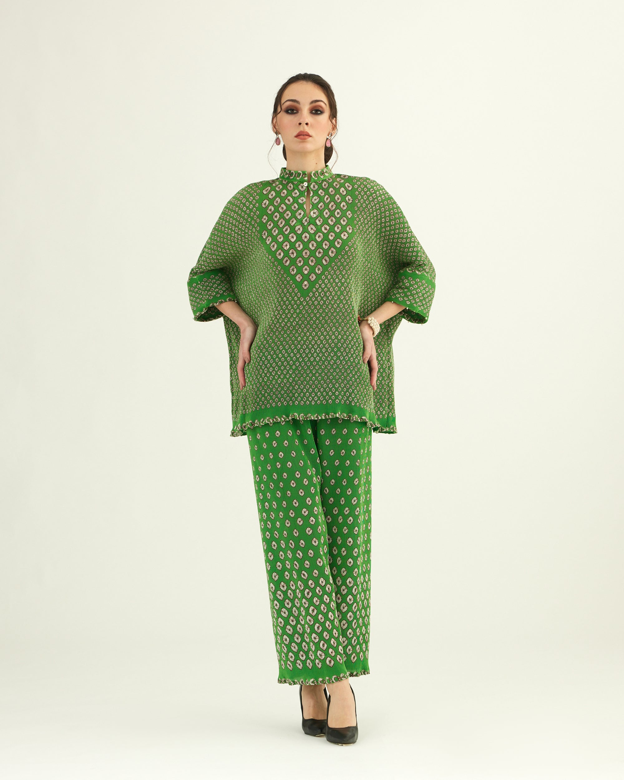 Dibbia Plisse : Chanel Lime (2pc Set)