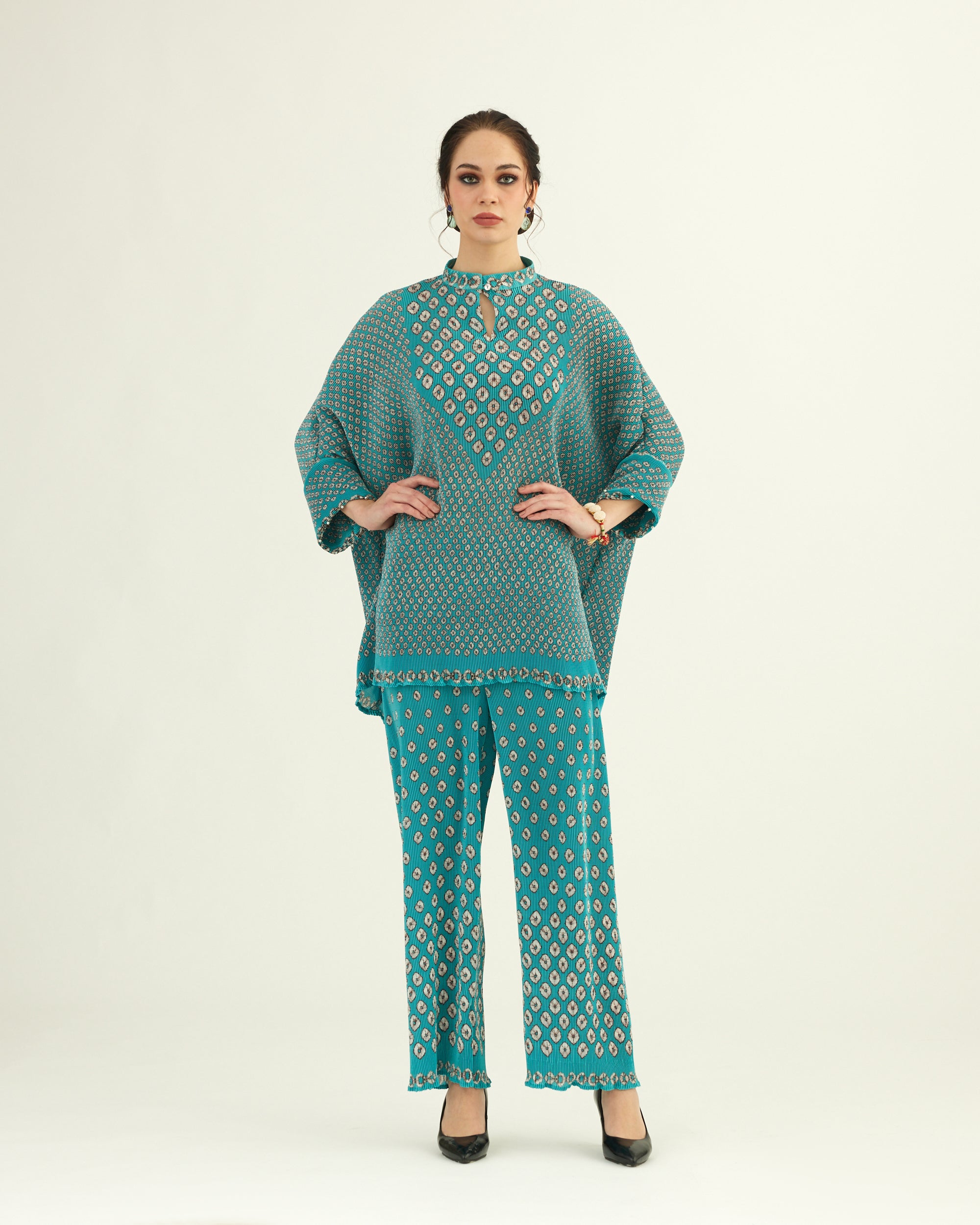 Dibbia Plisse : Chanel Turquoise (2pc Set)