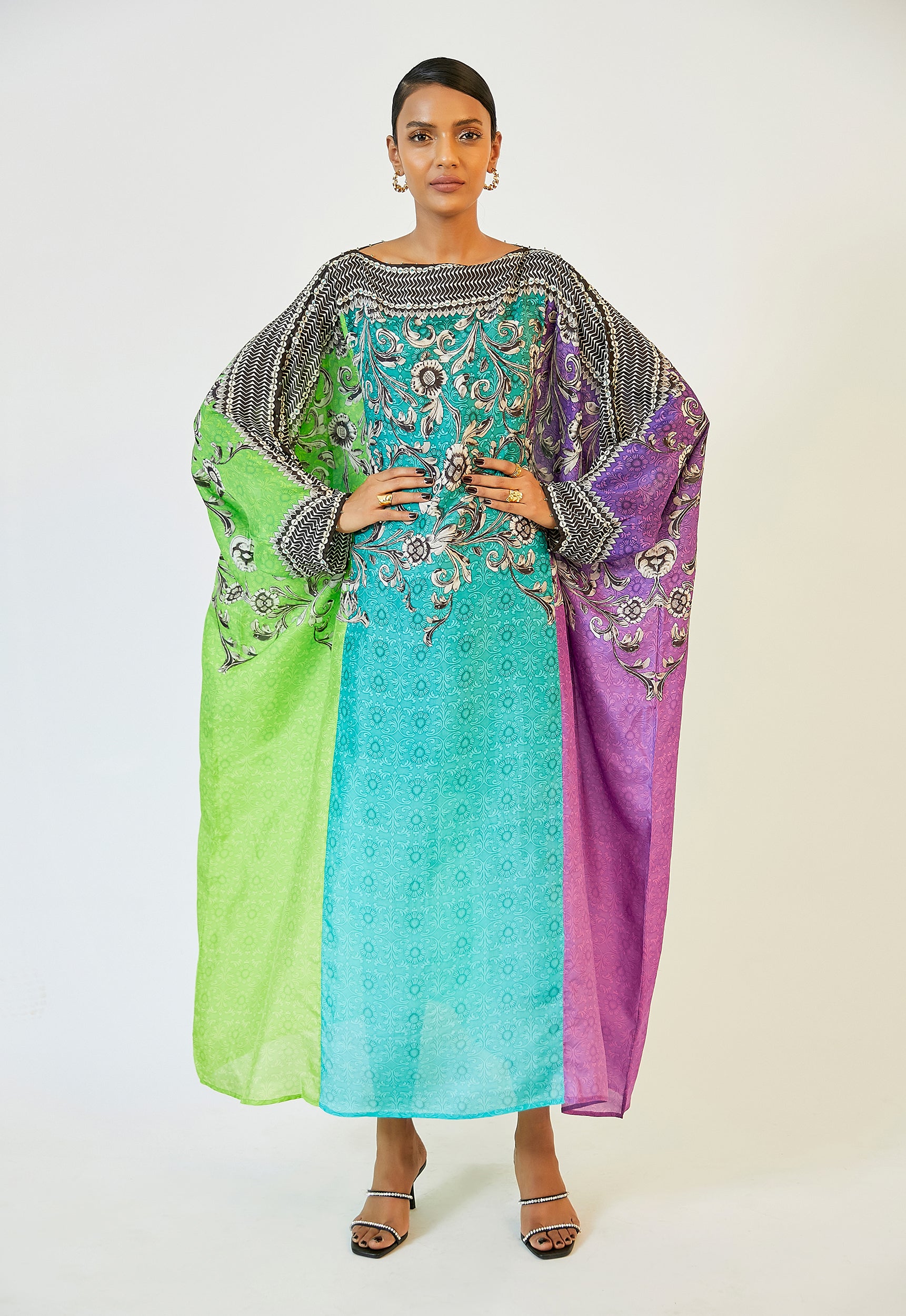 Filigree : Aayat - Lime/Purple
