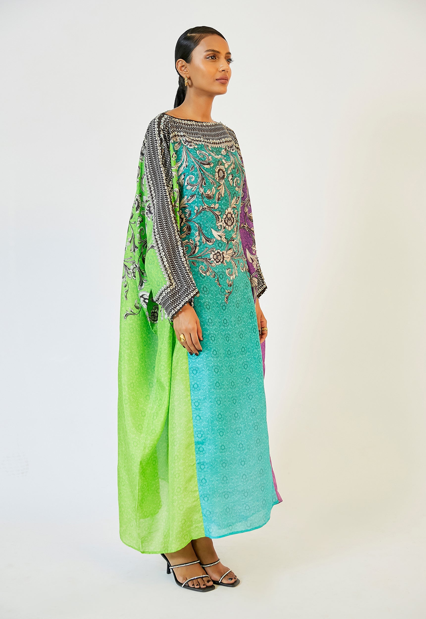 Filigree : Aayat - Lime/Purple