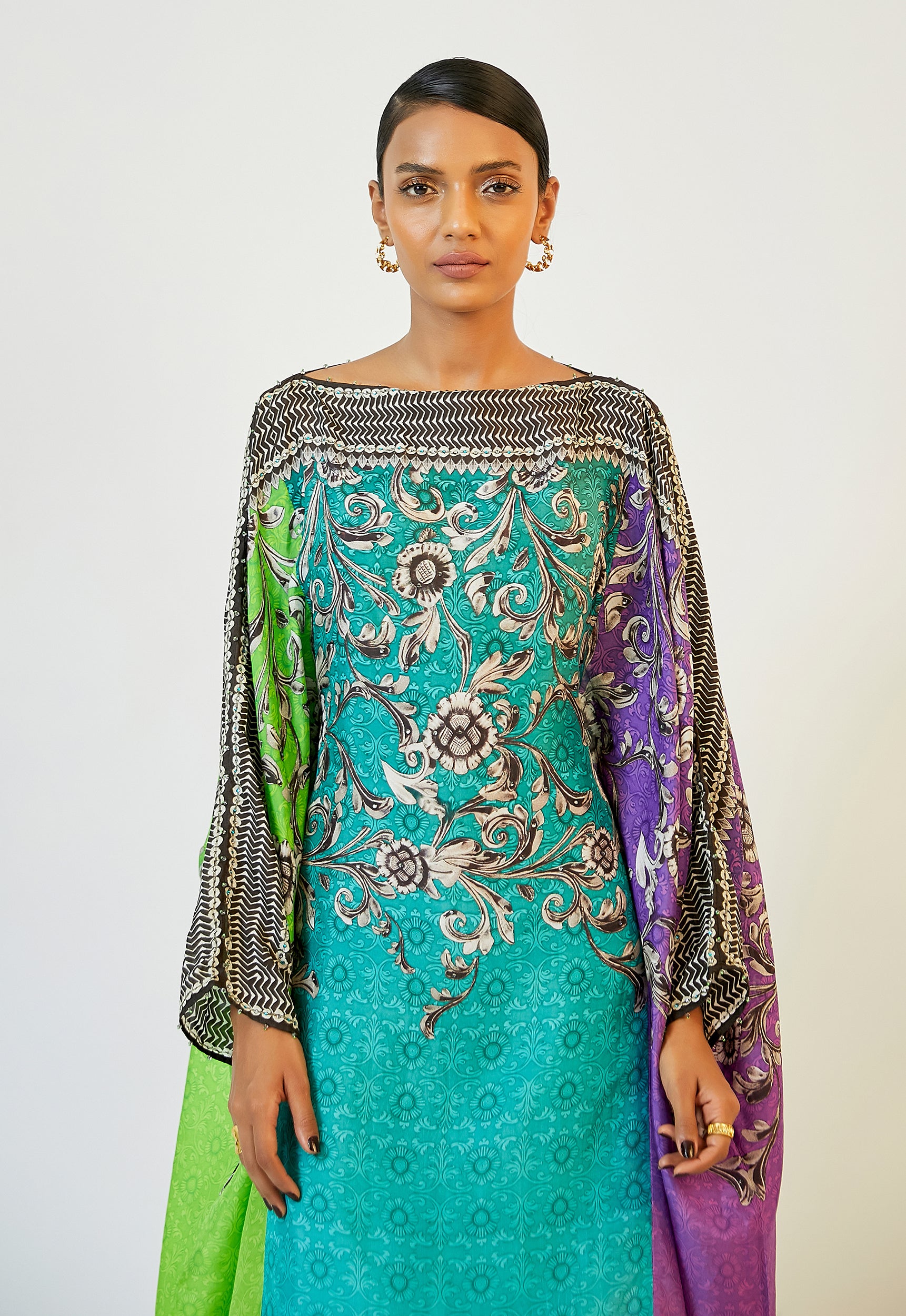 Filigree : Aayat - Lime/Purple
