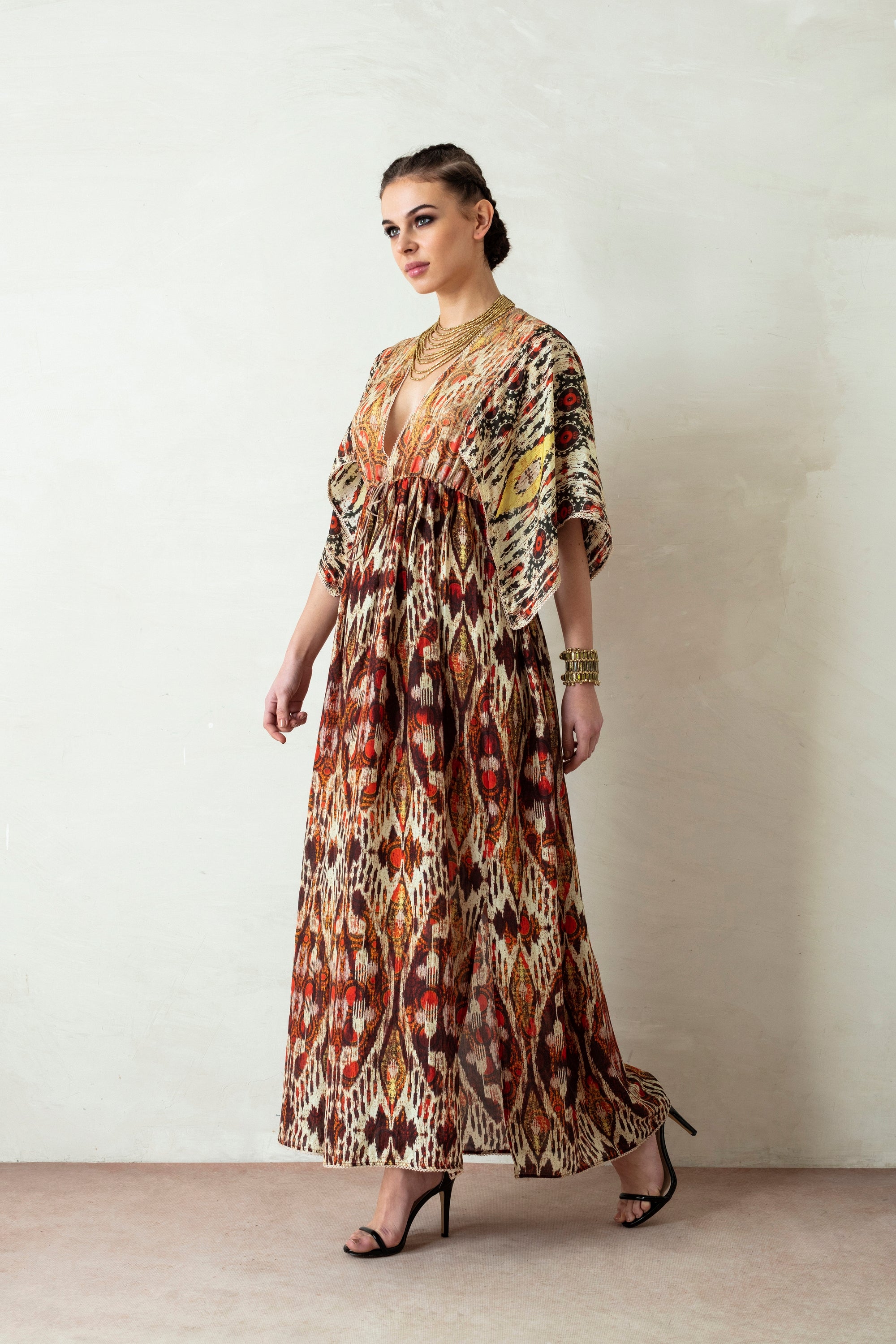 Uzbek : Parizad - Beige/Brown
