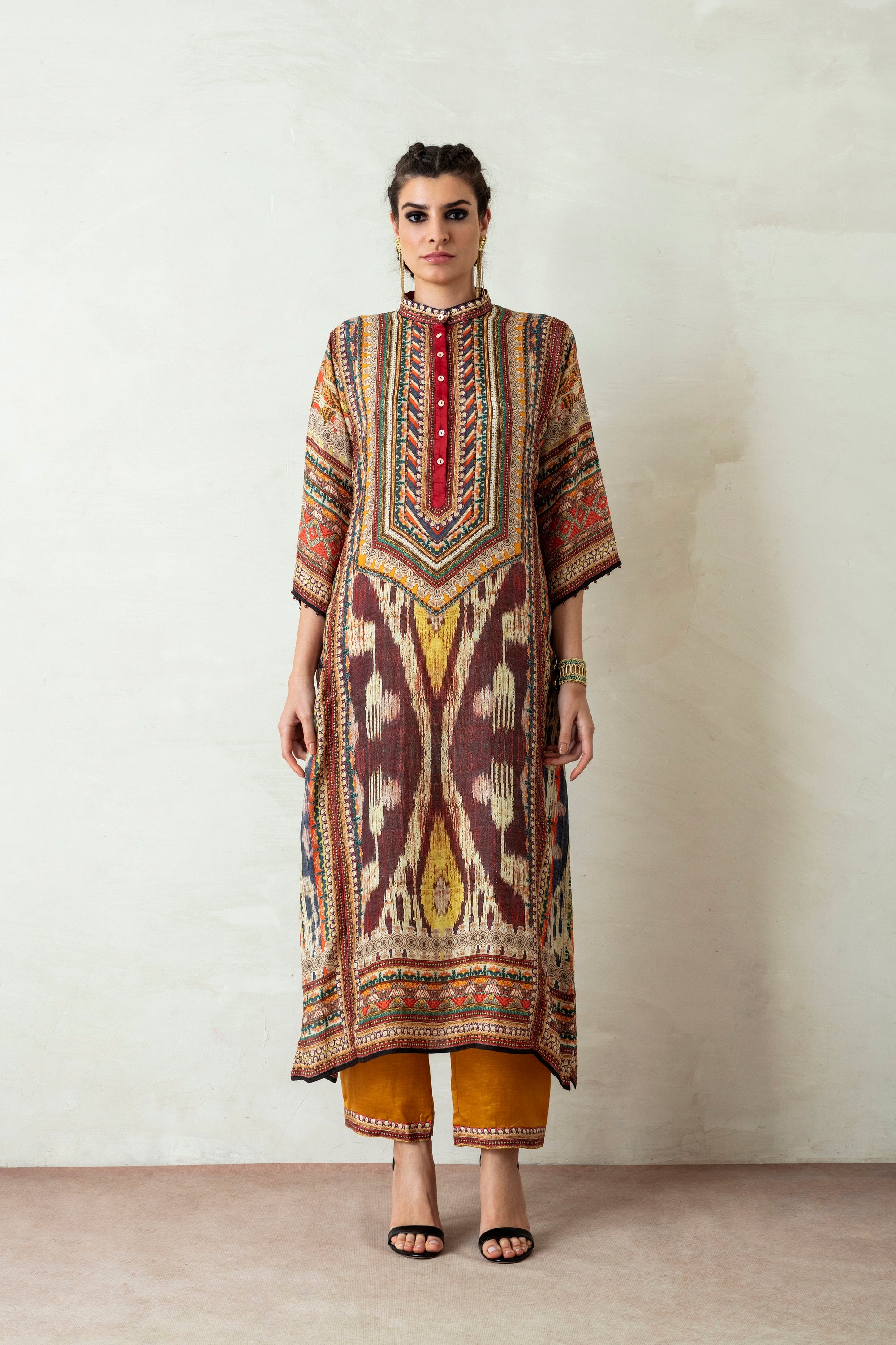 Uzbek : Ghazala - Beige/Brown