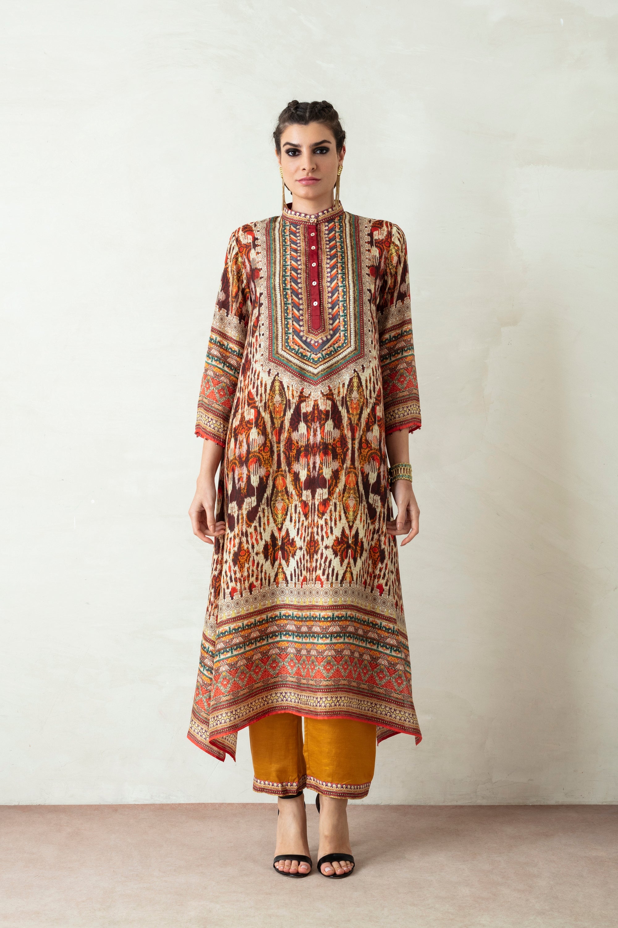 Uzbek : Zeynep - Beige/Brown