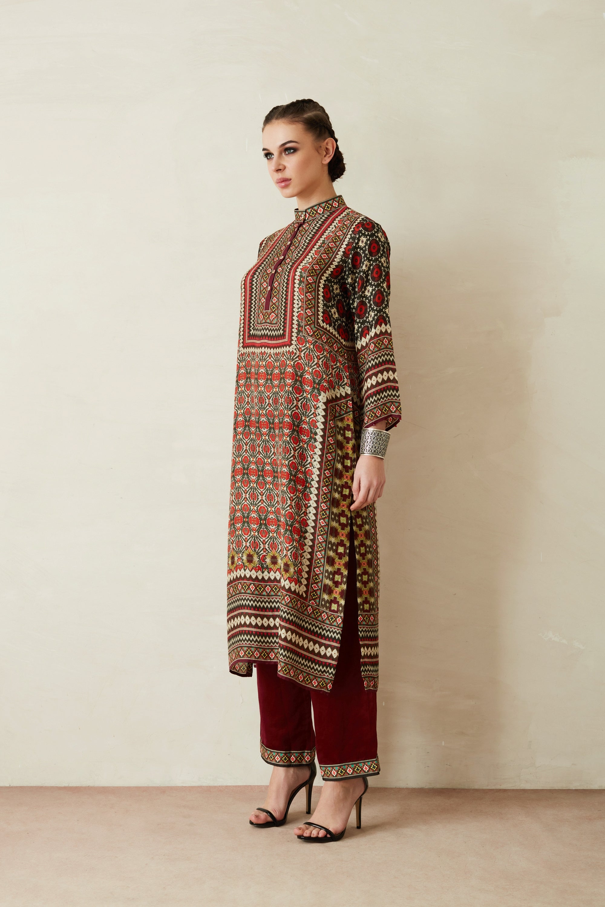 Bagru : Champa - Maroon