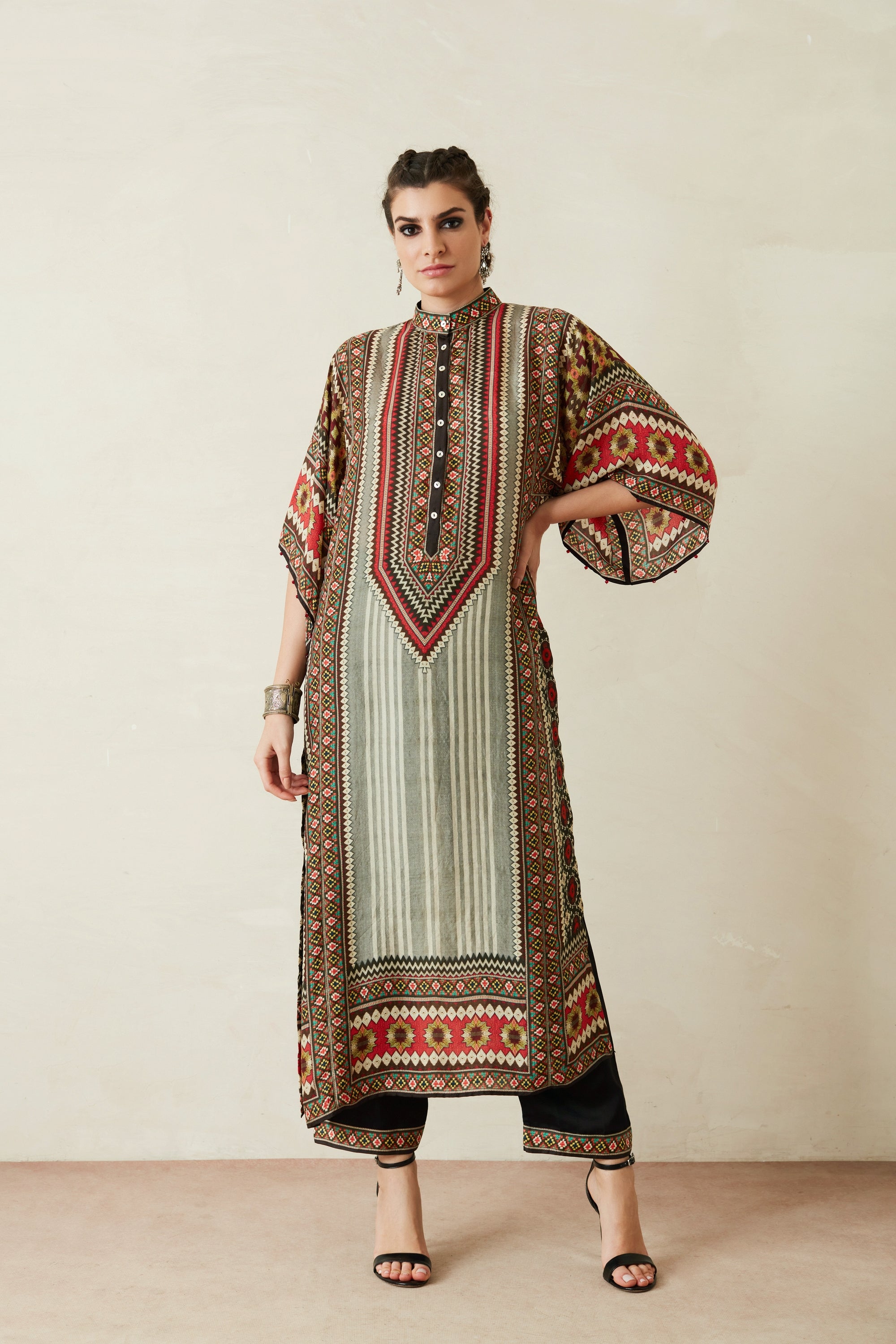 Bagru : Gayatri - Ivory/Slate