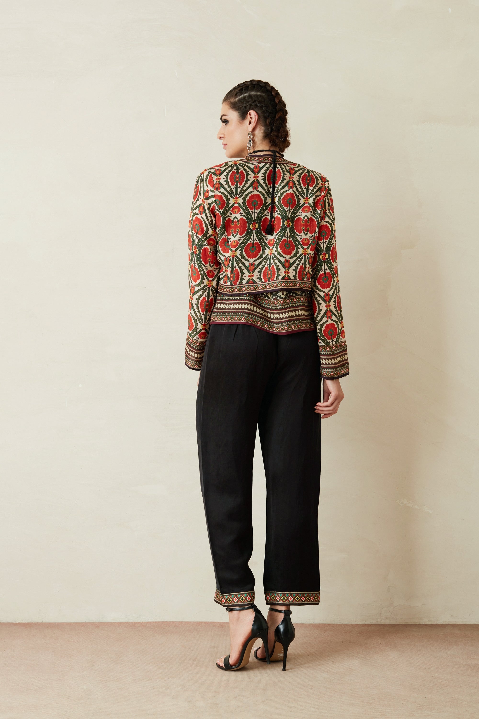 Bagru : Nargiza - Beige/Maroon