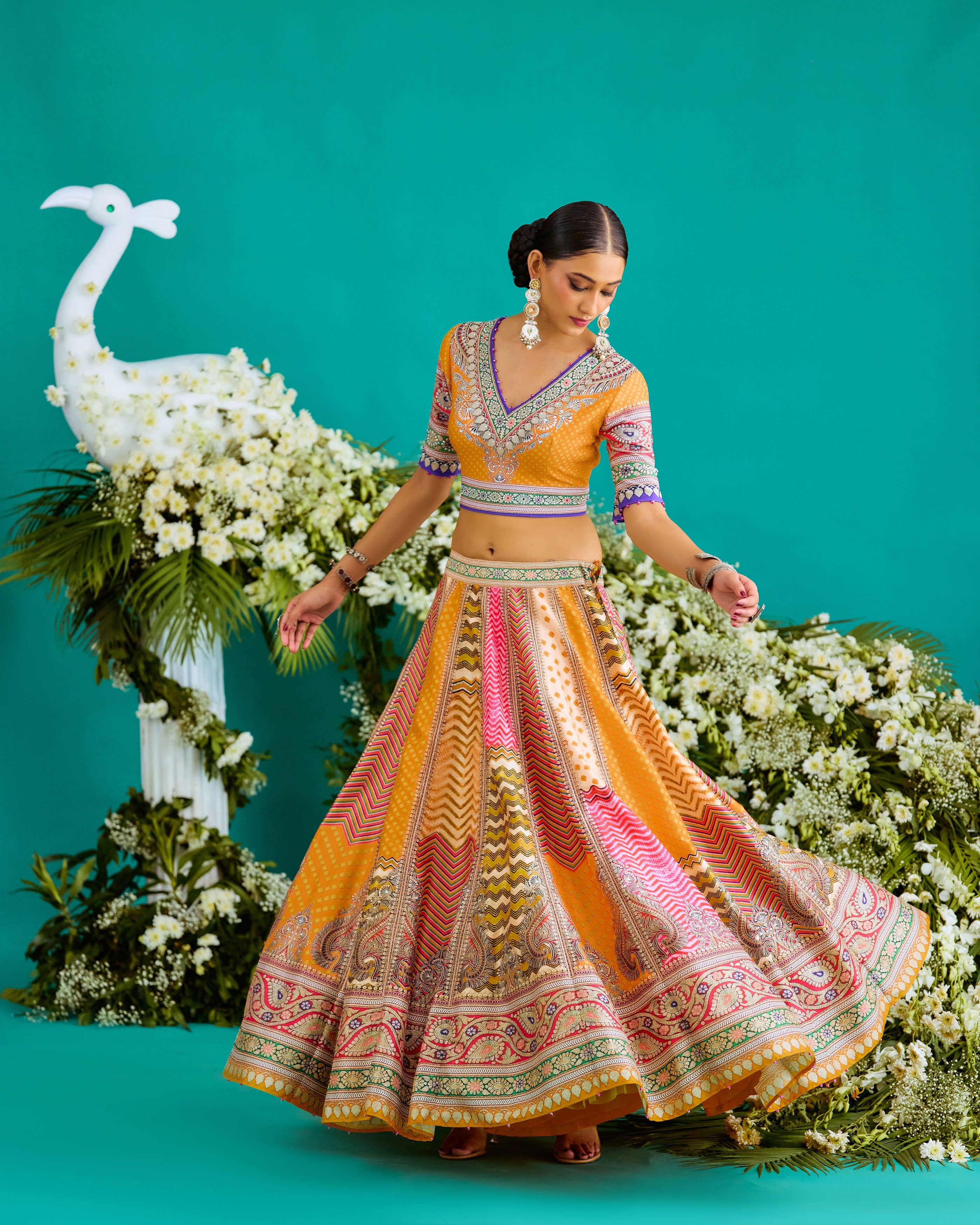 Baati : Leela - Multi/Marygold