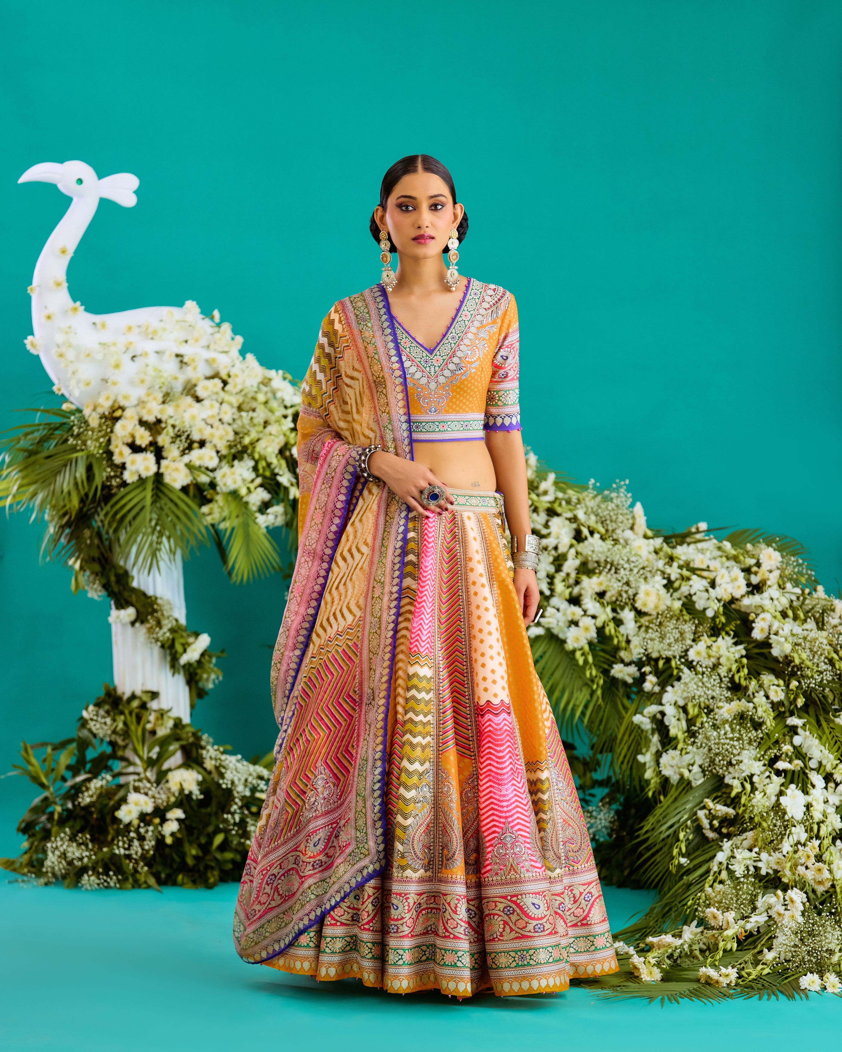 Baati : Leela - Multi/Marygold