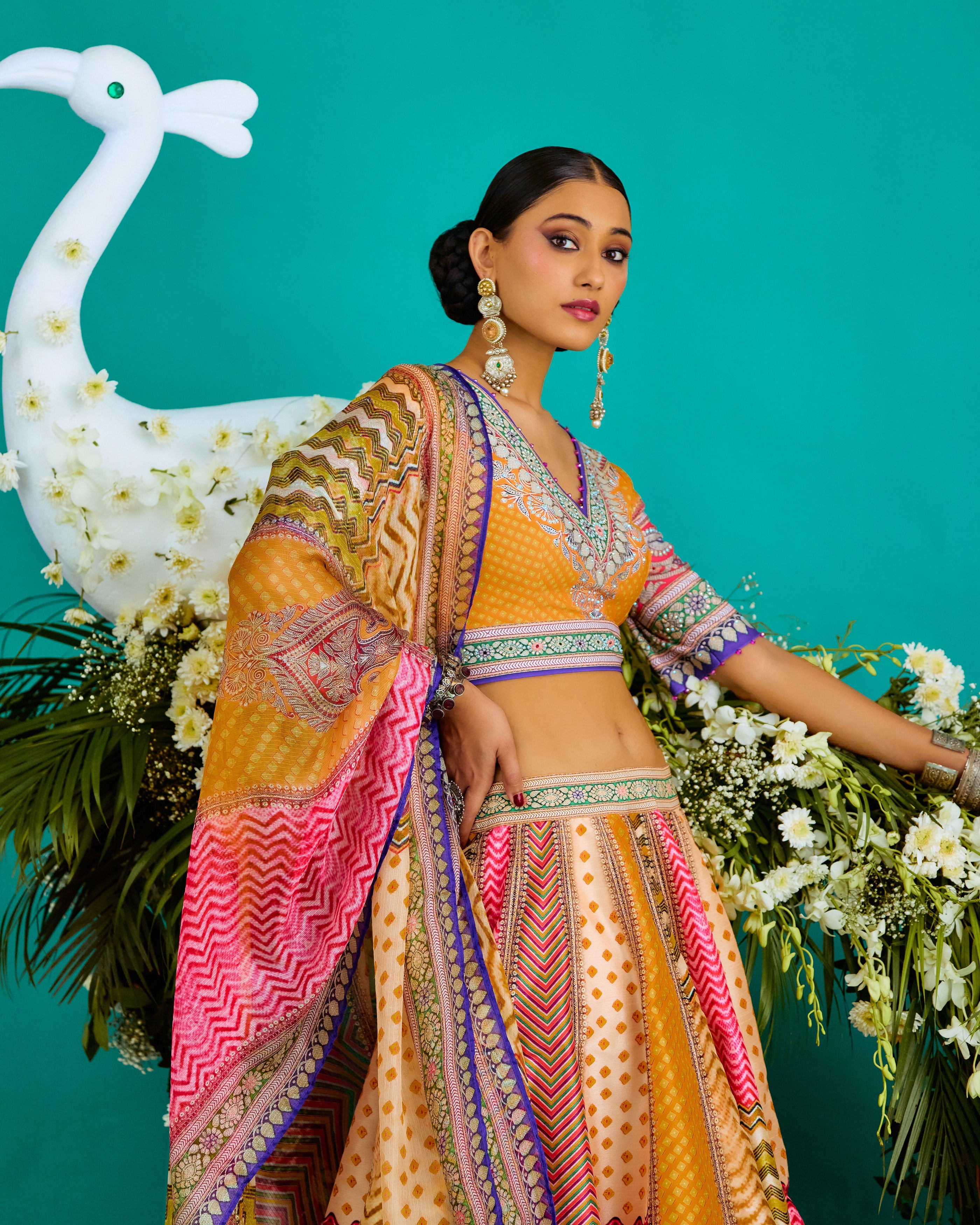 Baati : Leela - Multi/Marygold