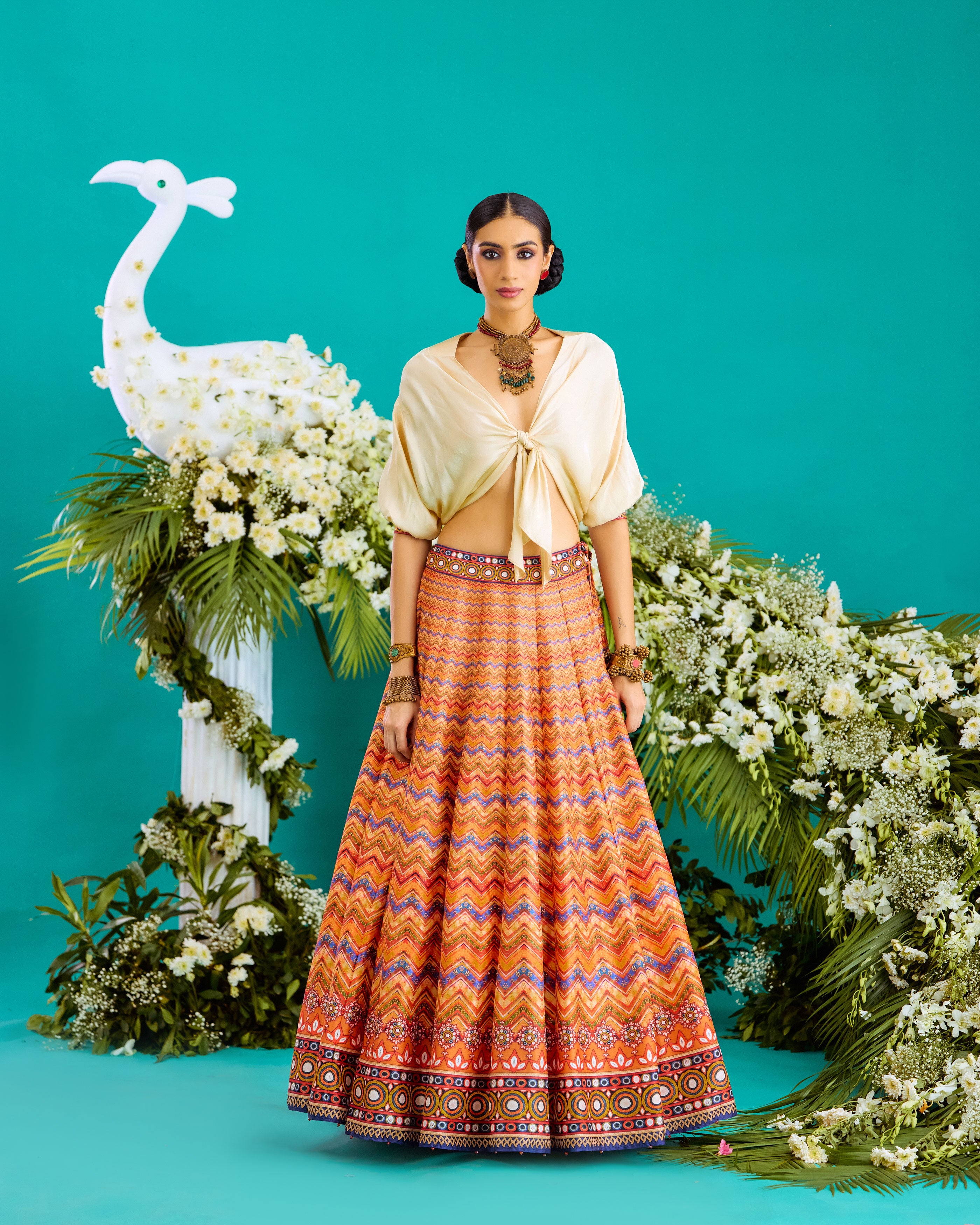 Baati : Rubali/Leela - Ivory/Chevron