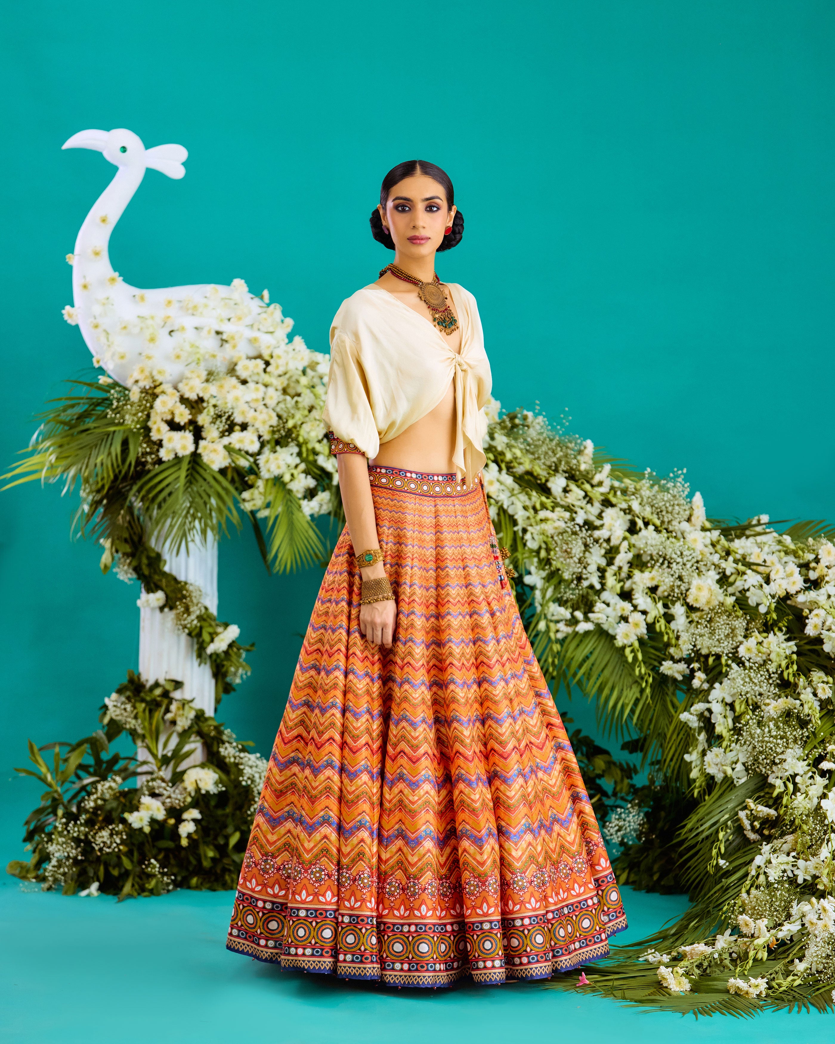 Baati : Rubali/Leela - Ivory/Chevron
