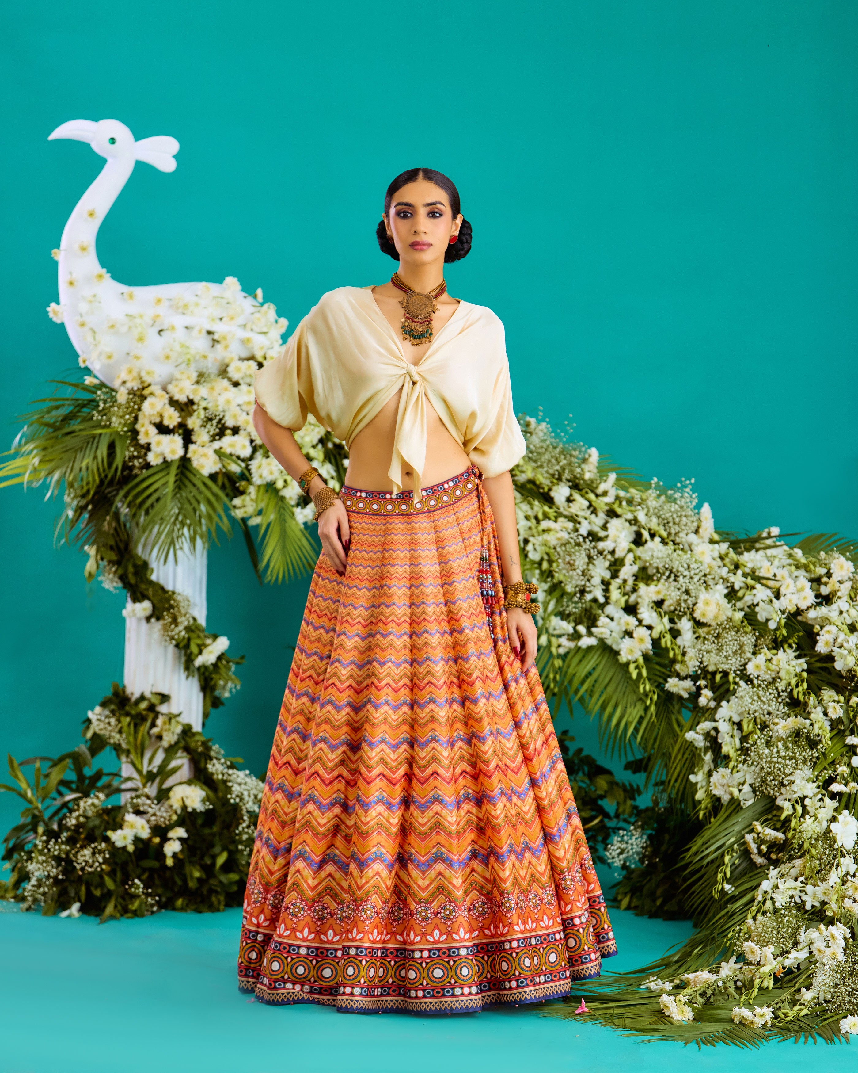 Baati : Rubali/Leela - Ivory/Chevron