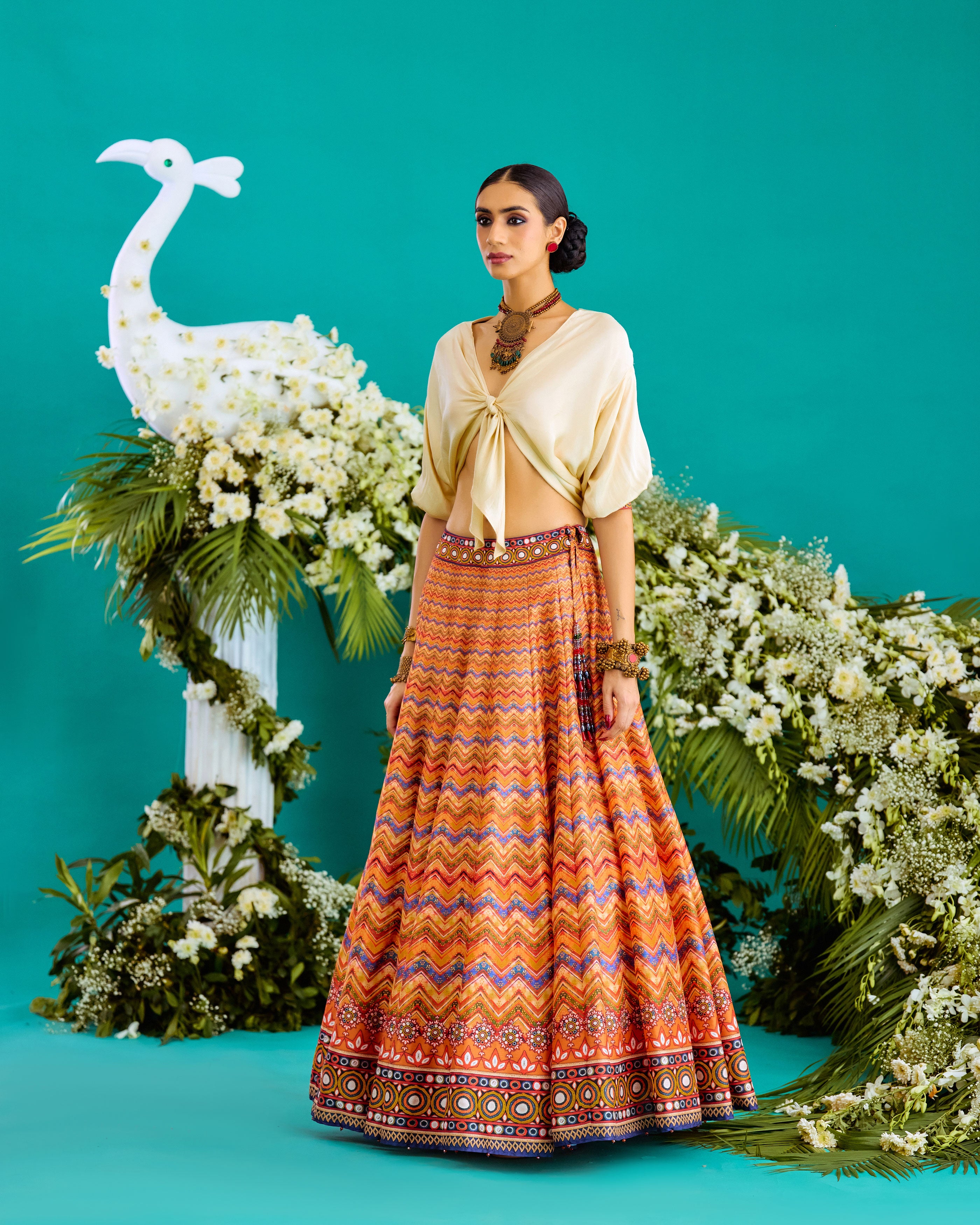 Baati : Rubali/Leela - Ivory/Chevron