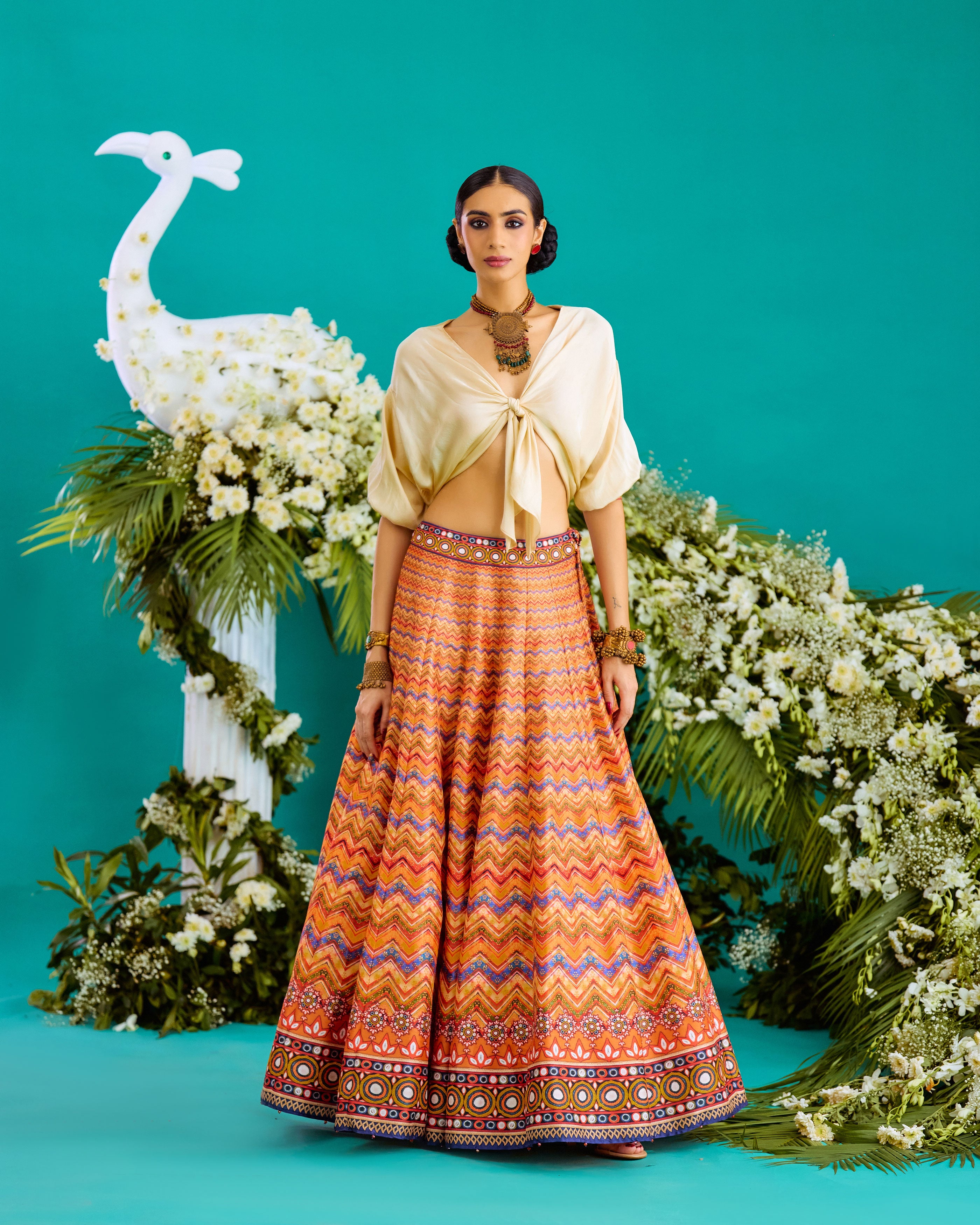 Baati : Rubali/Leela - Ivory/Chevron