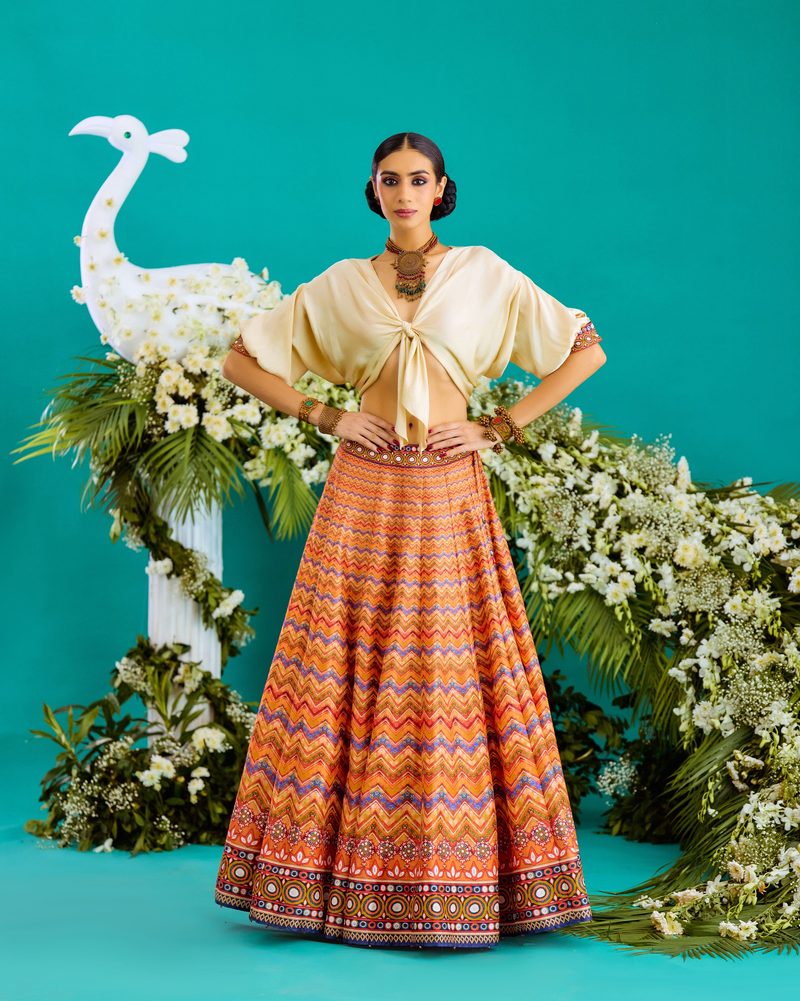 Baati : Rubali/Leela - Ivory/Chevron