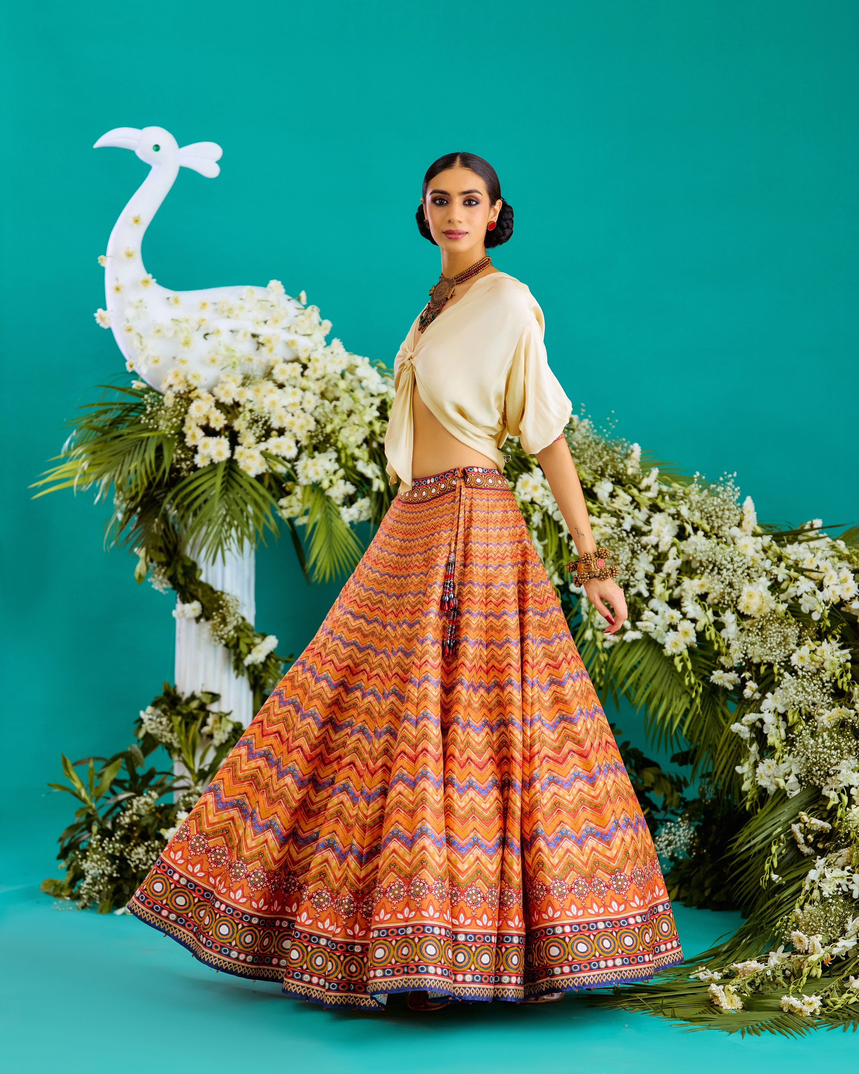 Baati : Rubali/Leela - Ivory/Chevron