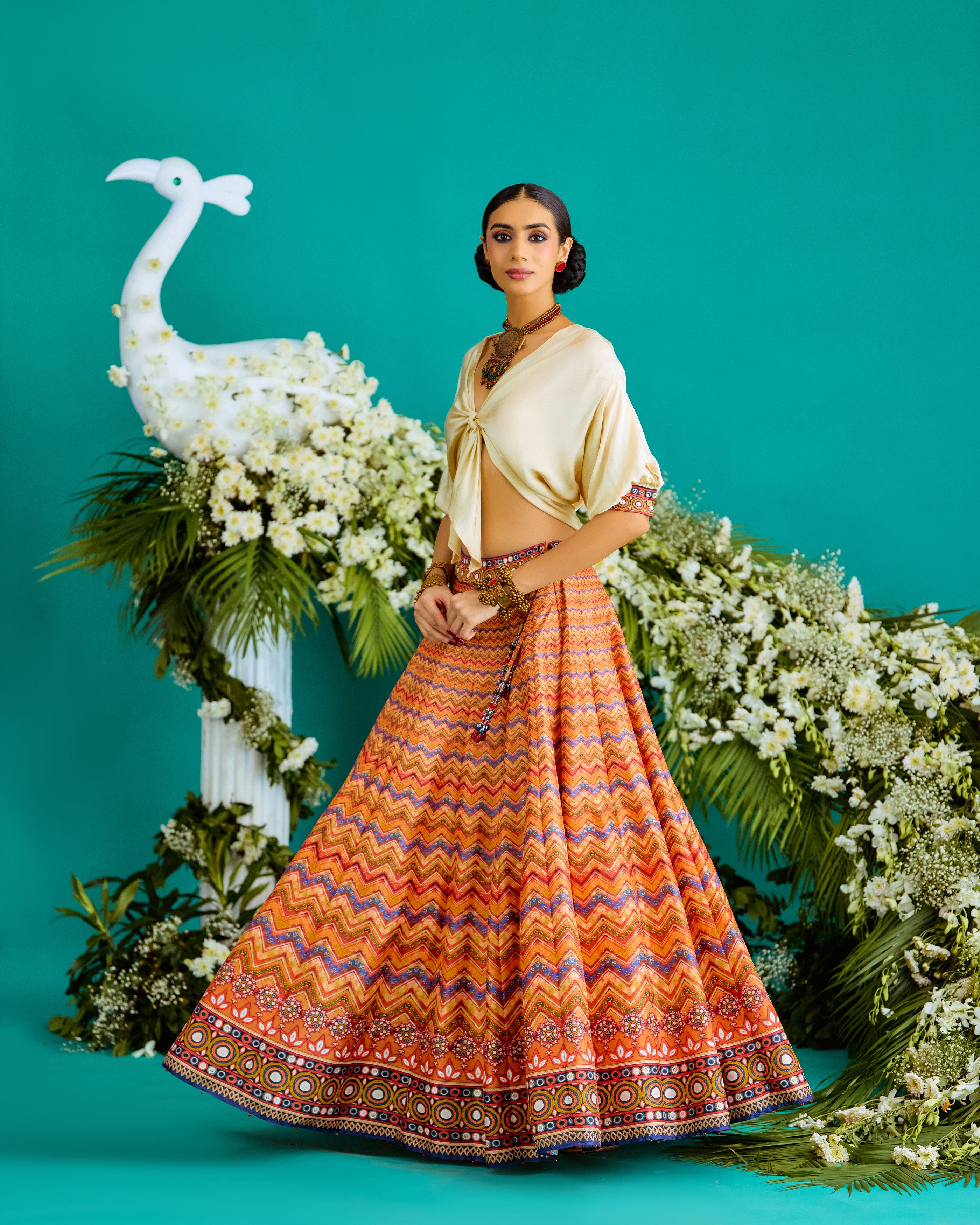 Baati : Rubali/Leela - Ivory/Chevron
