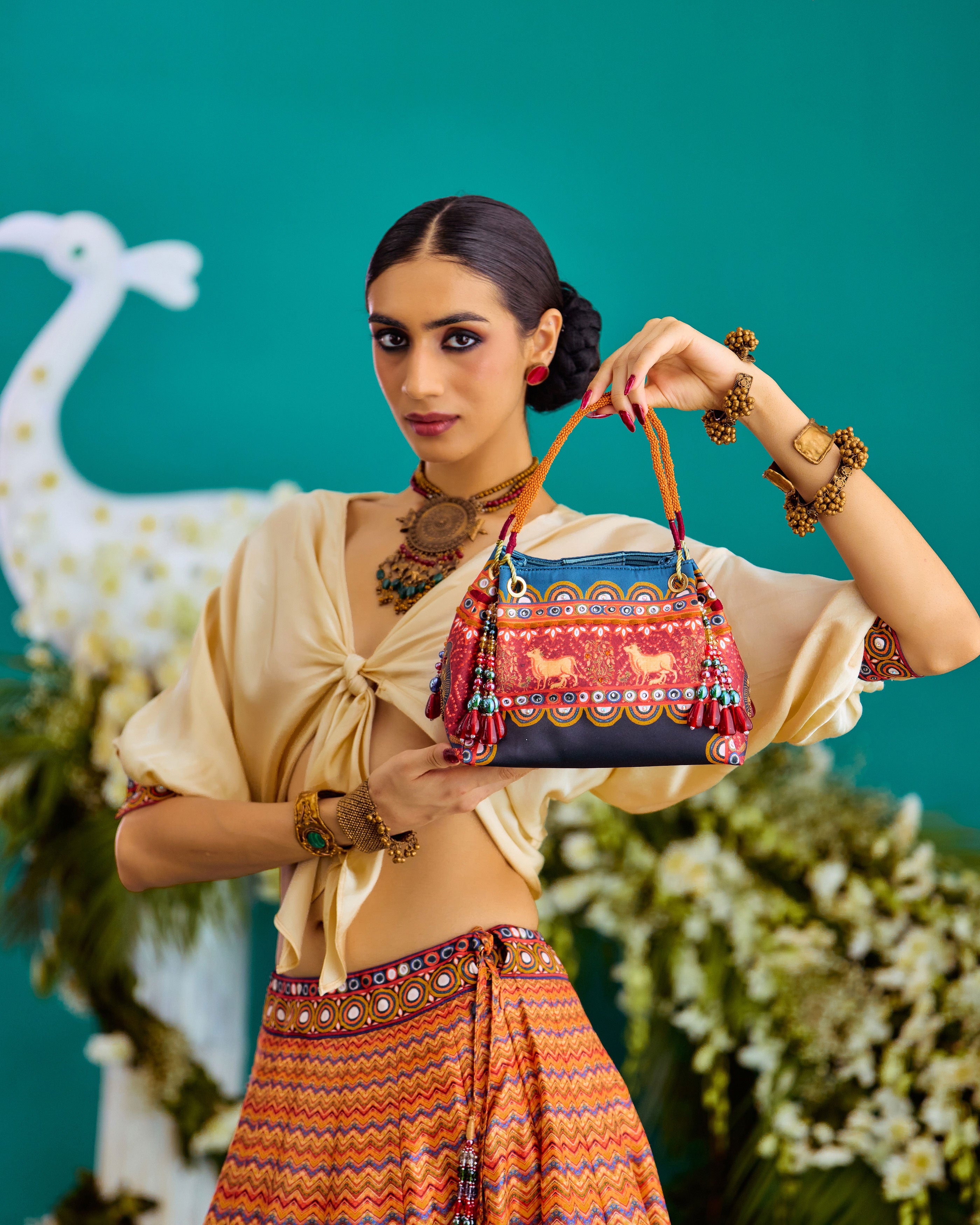 Baati : Rubali/Leela - Ivory/Chevron