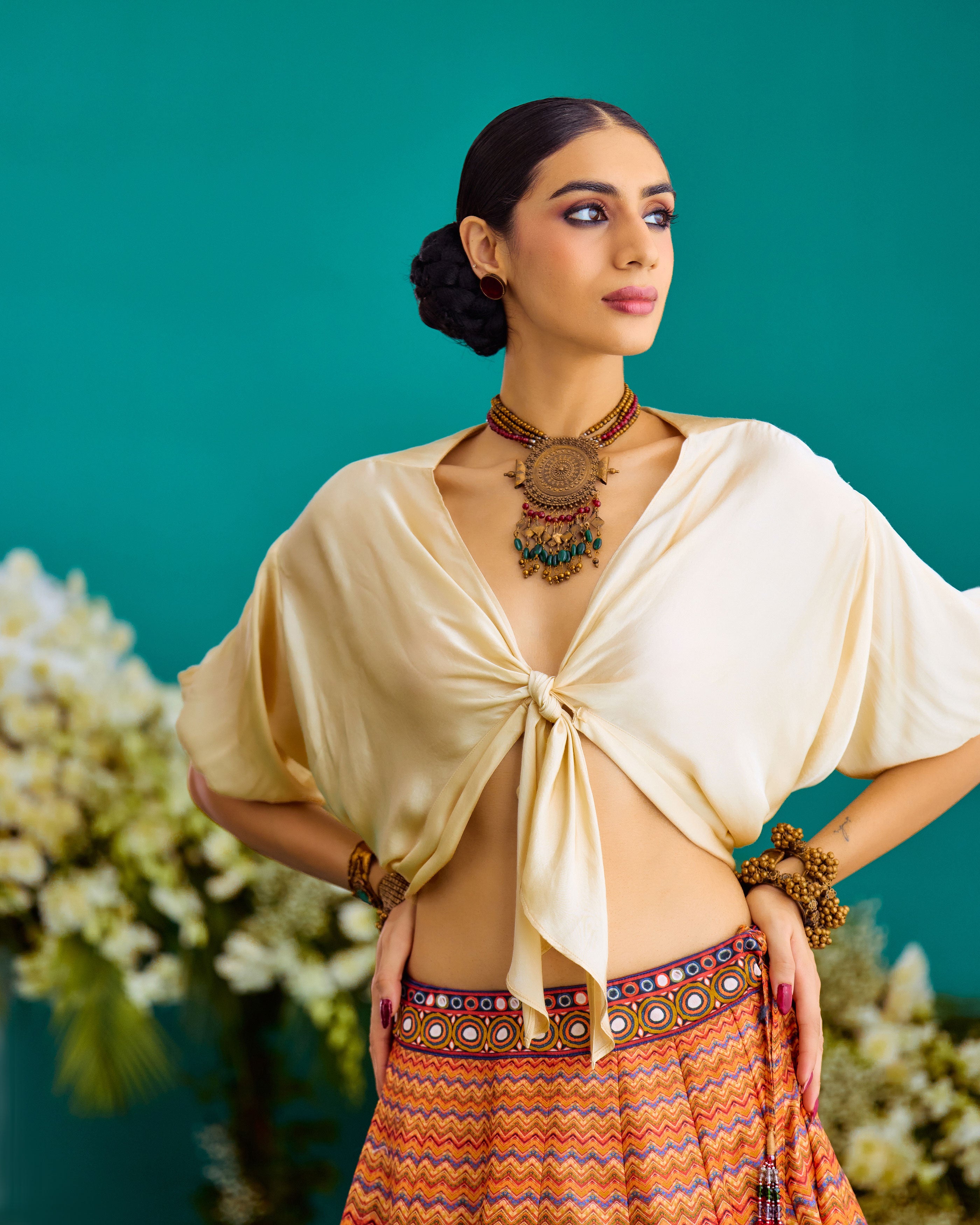 Baati : Rubali/Leela - Ivory/Chevron