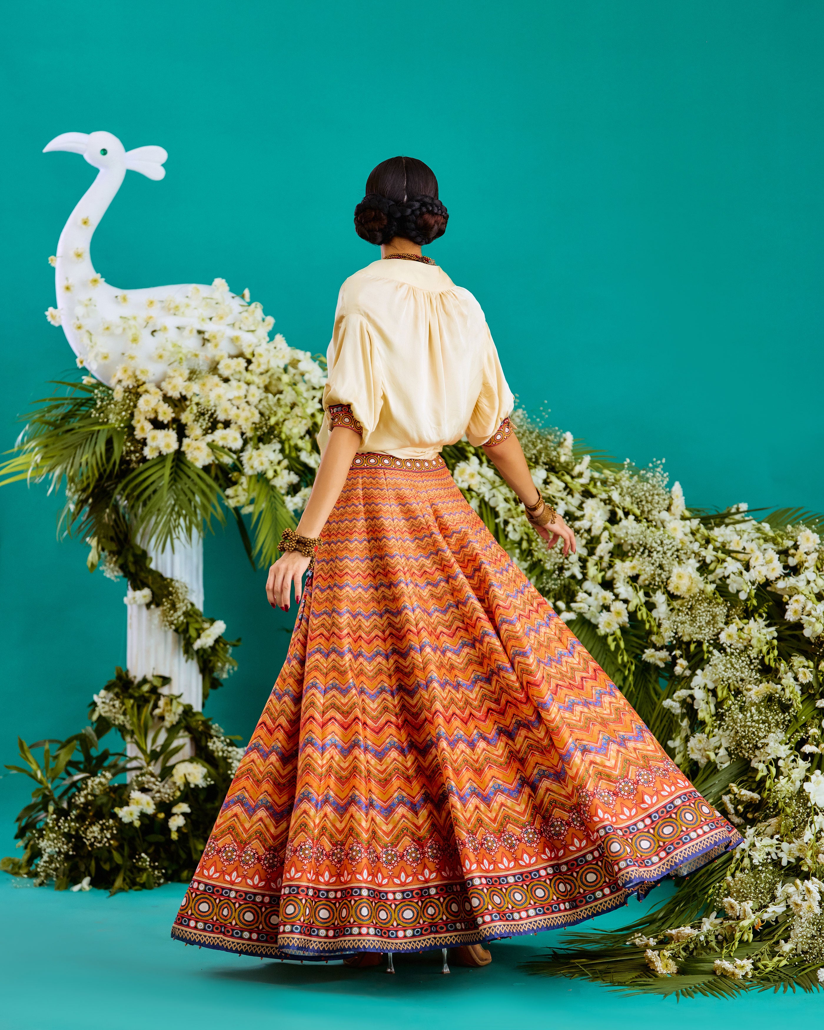 Baati : Rubali/Leela - Ivory/Chevron